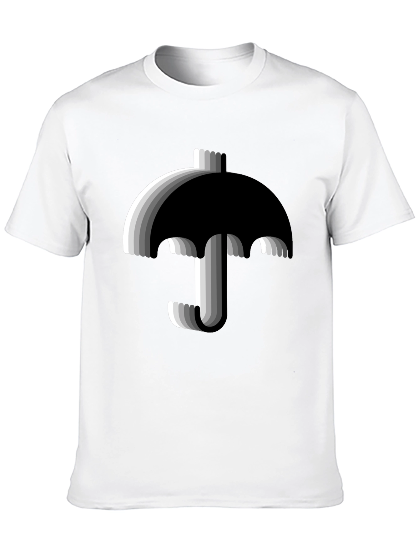 Modern Umbrella Graphic Tee - Black