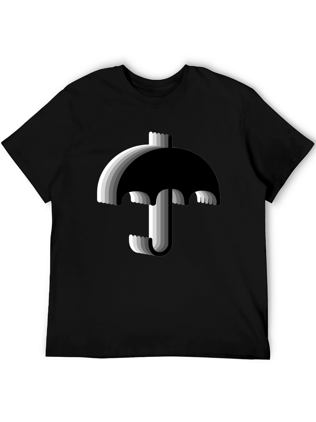 Modern Umbrella Graphic Tee - Black