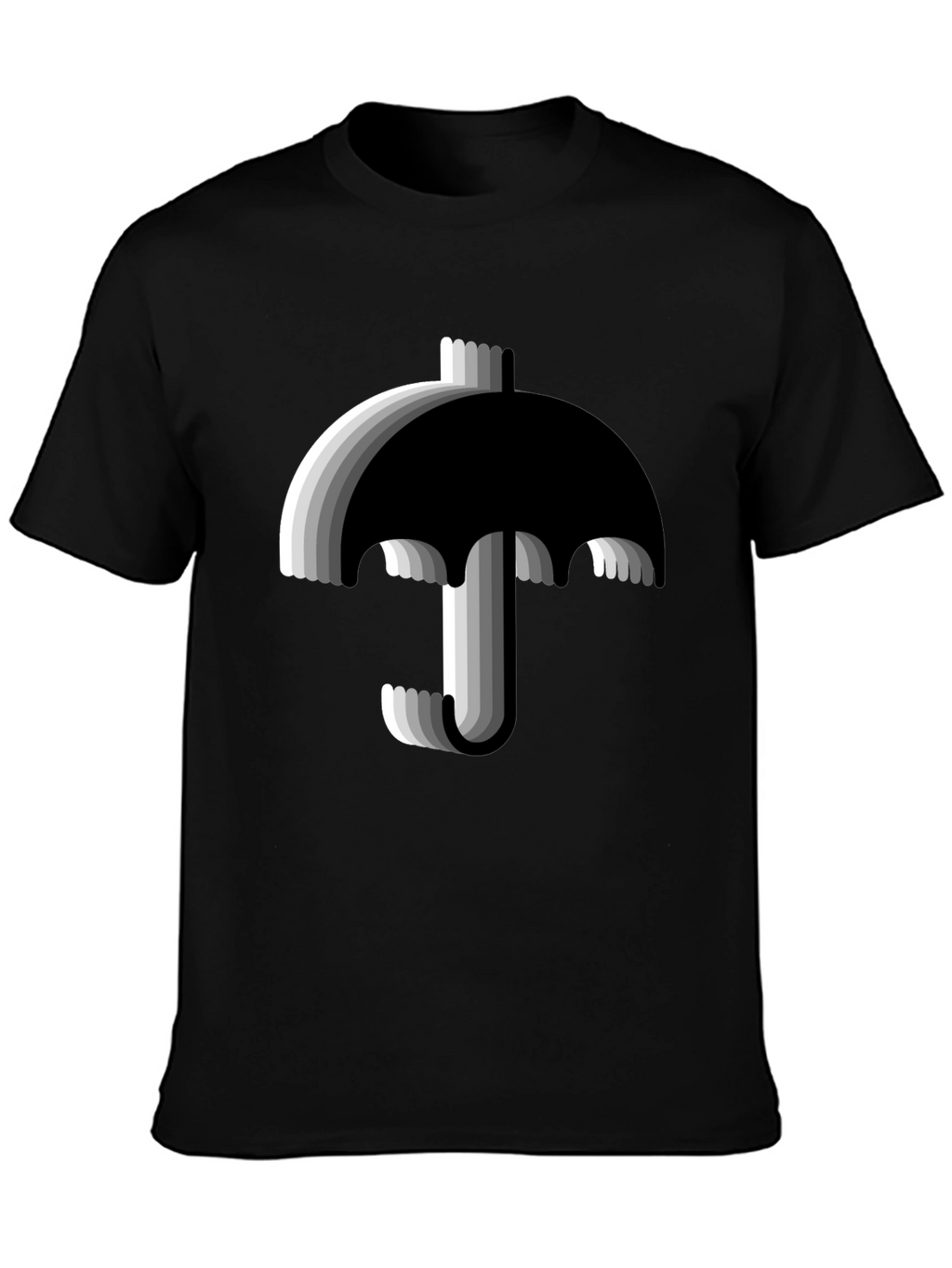Modern Umbrella Graphic Tee - Black