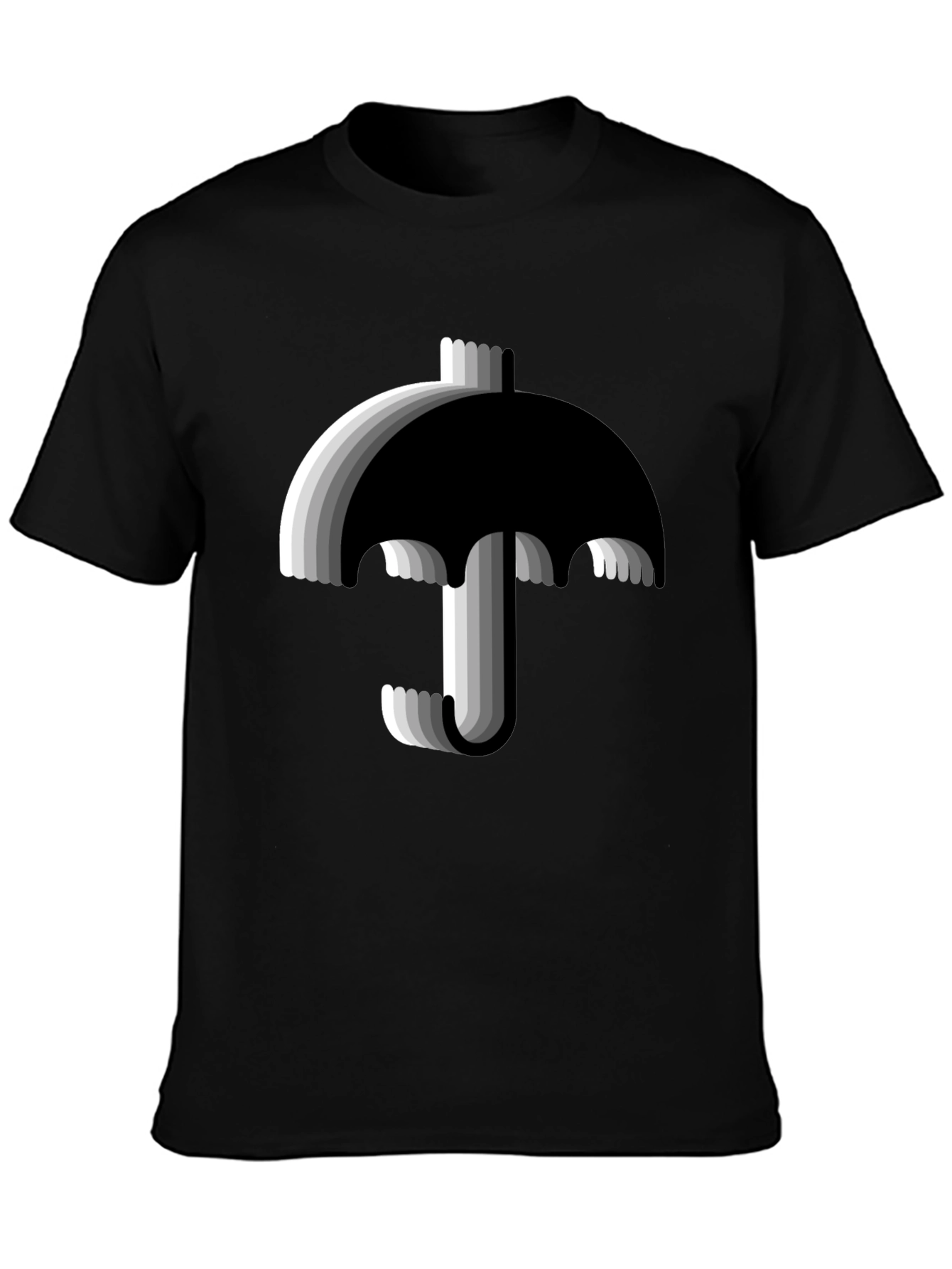Modern Umbrella Graphic Tee - Black
