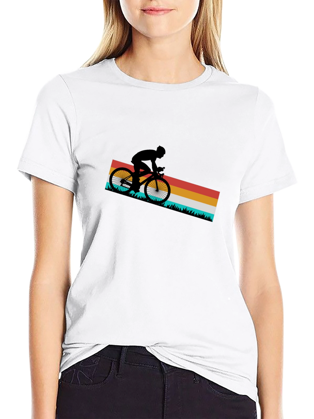 Retro Cycling T-Shirt - Mountain Bike Rider Tee