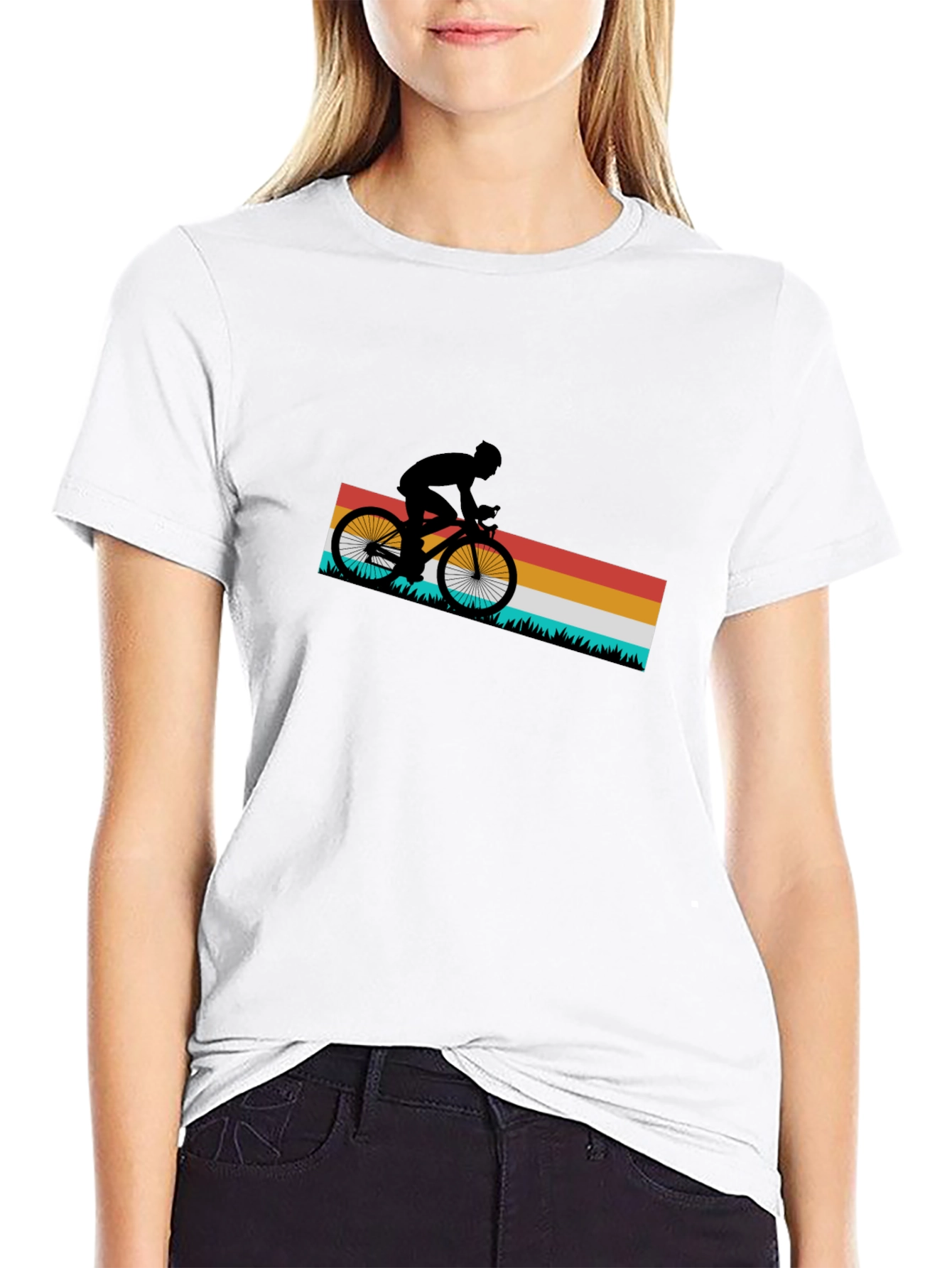 Retro Cycling T-Shirt - Mountain Bike Rider Tee