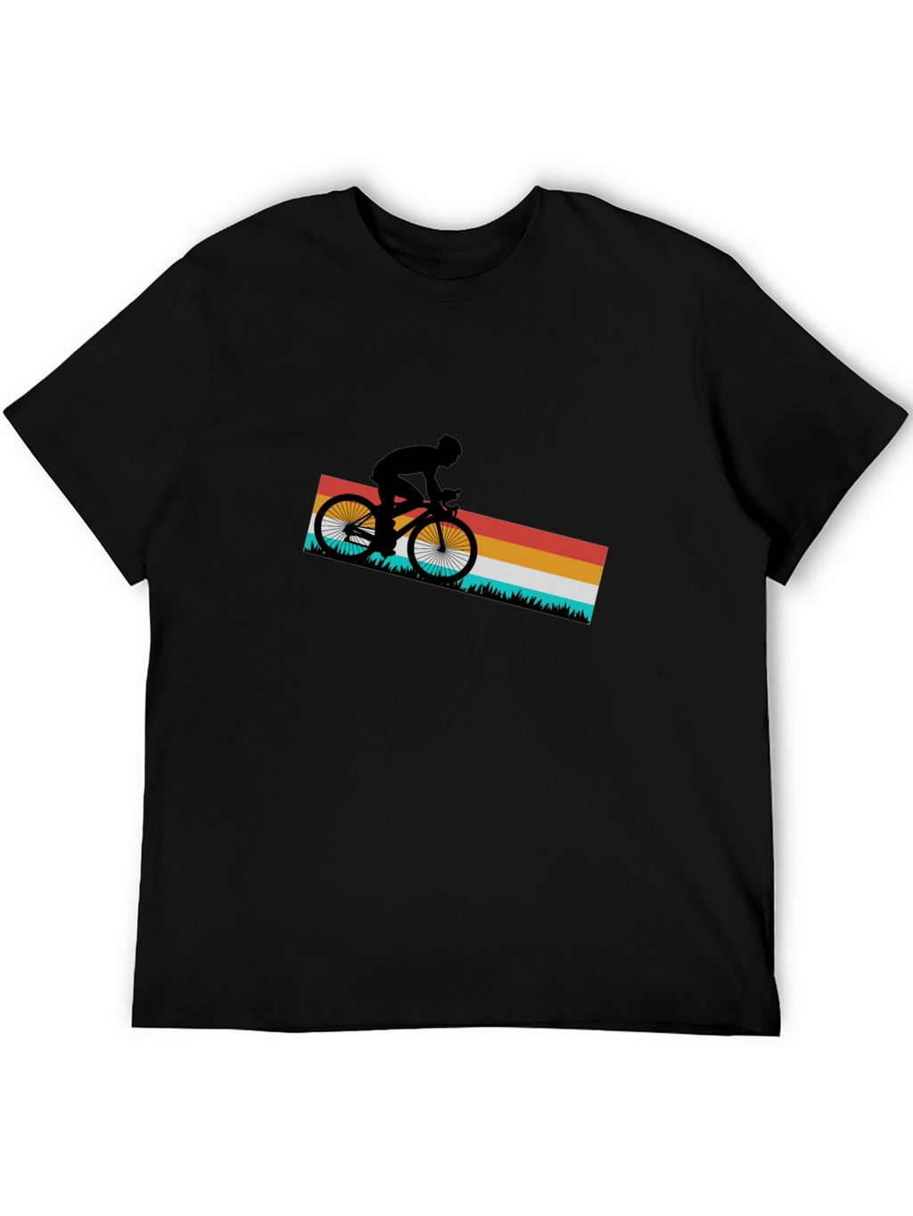 Retro Cycling T-Shirt - Mountain Bike Rider Tee