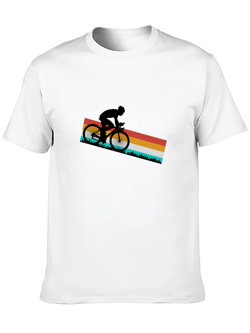 Retro Cycling T-Shirt - Mountain Bike Rider Tee