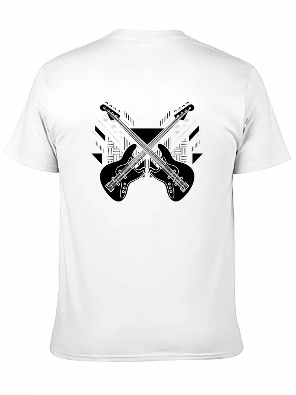 Black Guitar Graphic Tee - Musicians Style