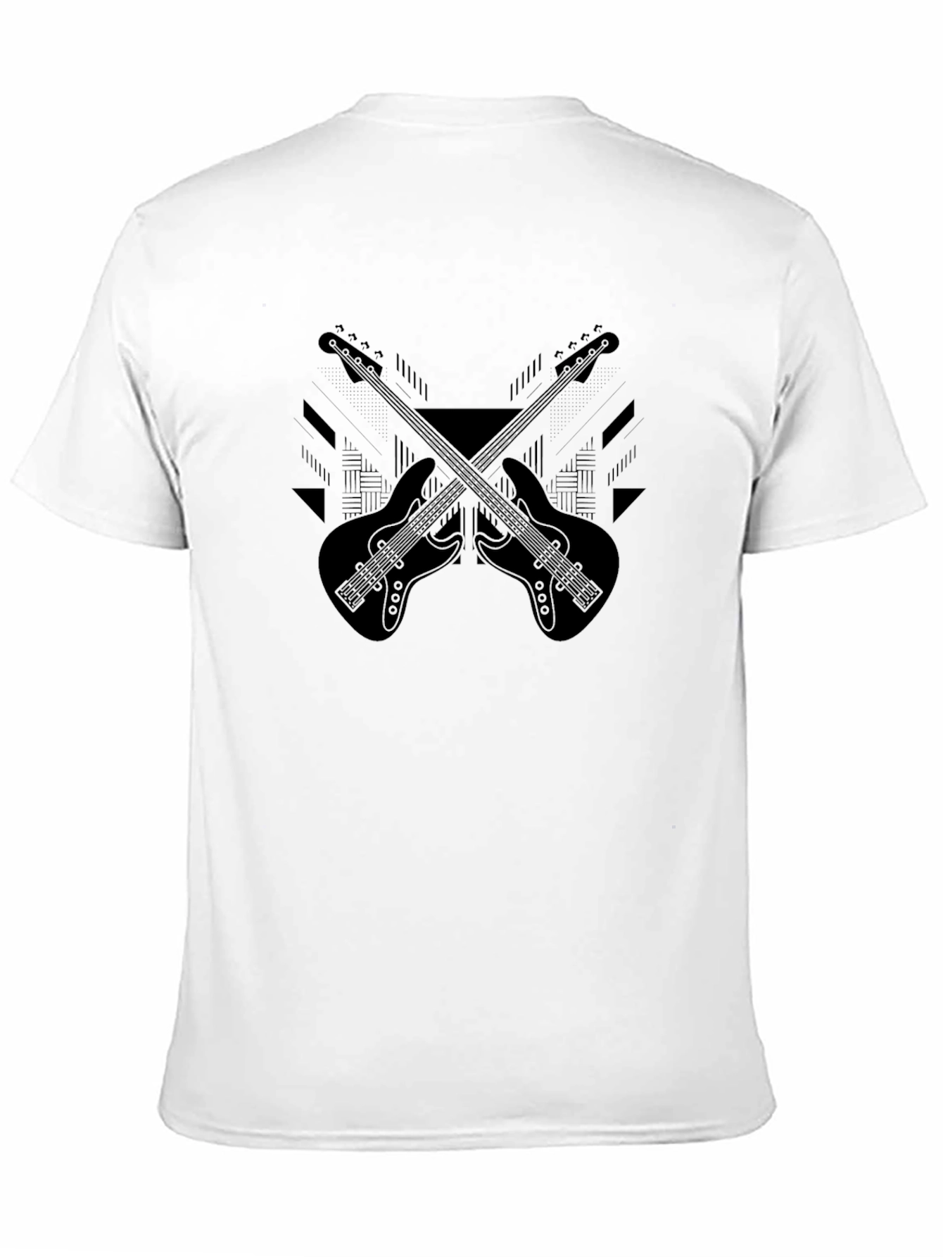 Black Guitar Graphic Tee - Musicians Style