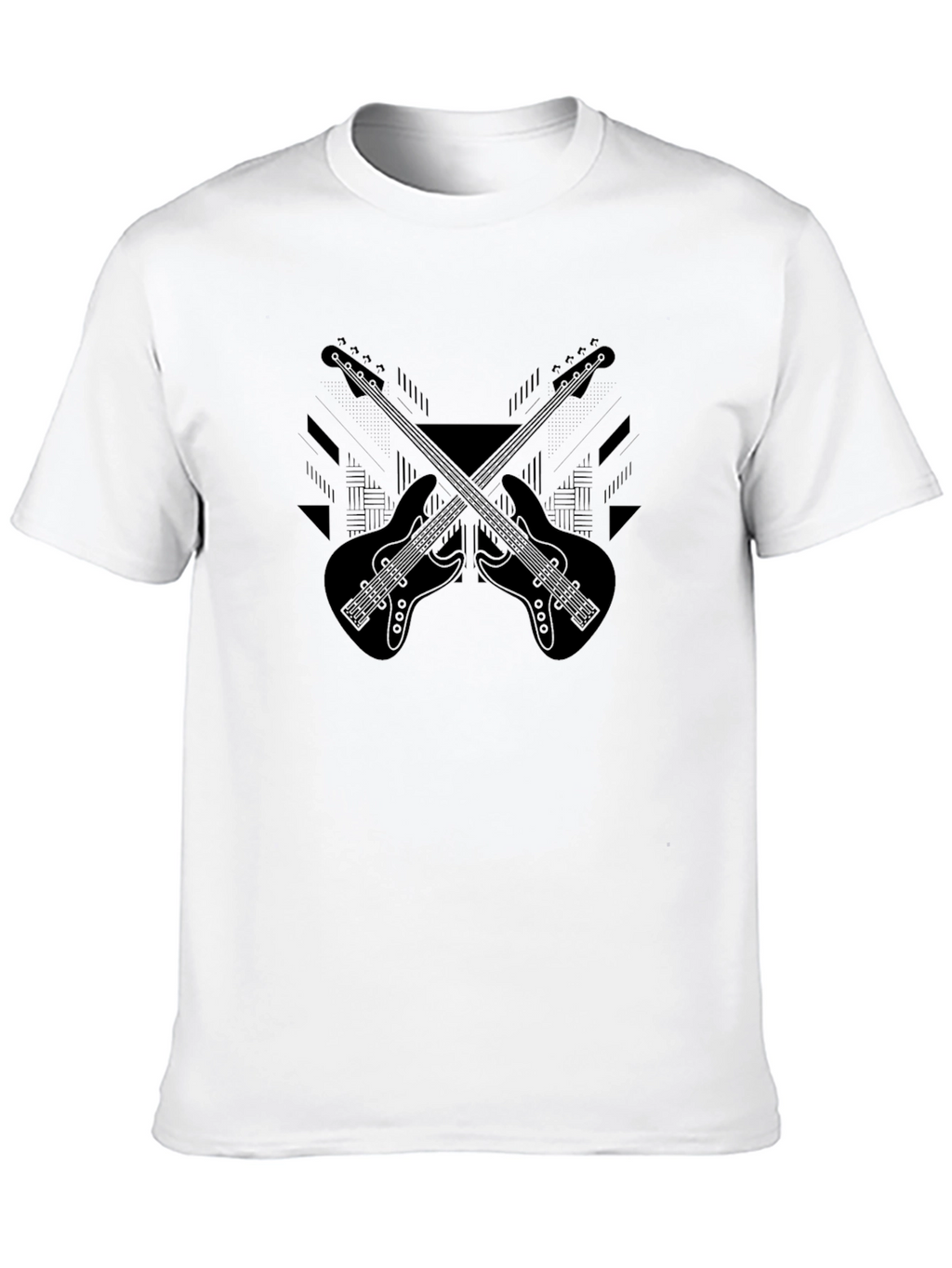 Black Guitar Graphic Tee - Musicians Style