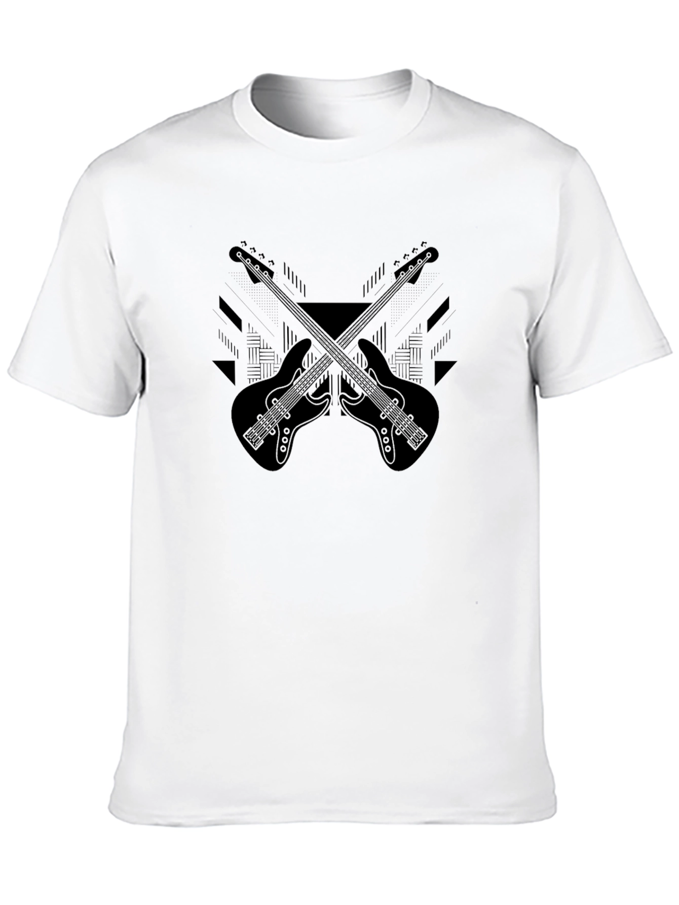 Black Guitar Graphic Tee - Musicians Style