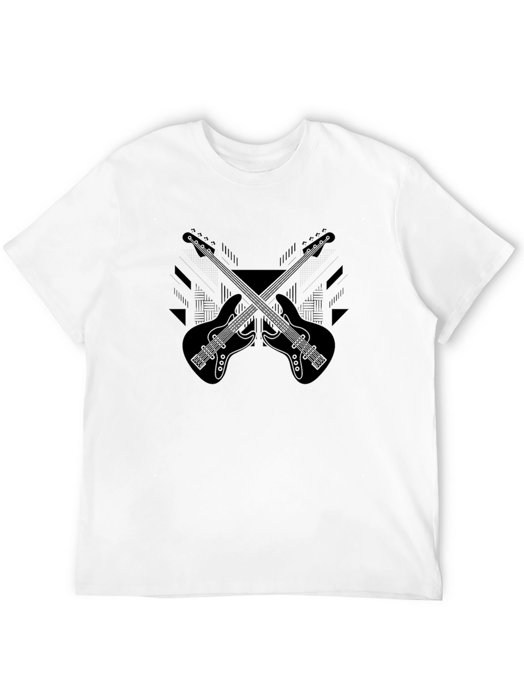 Black Guitar Graphic Tee - Musicians Style