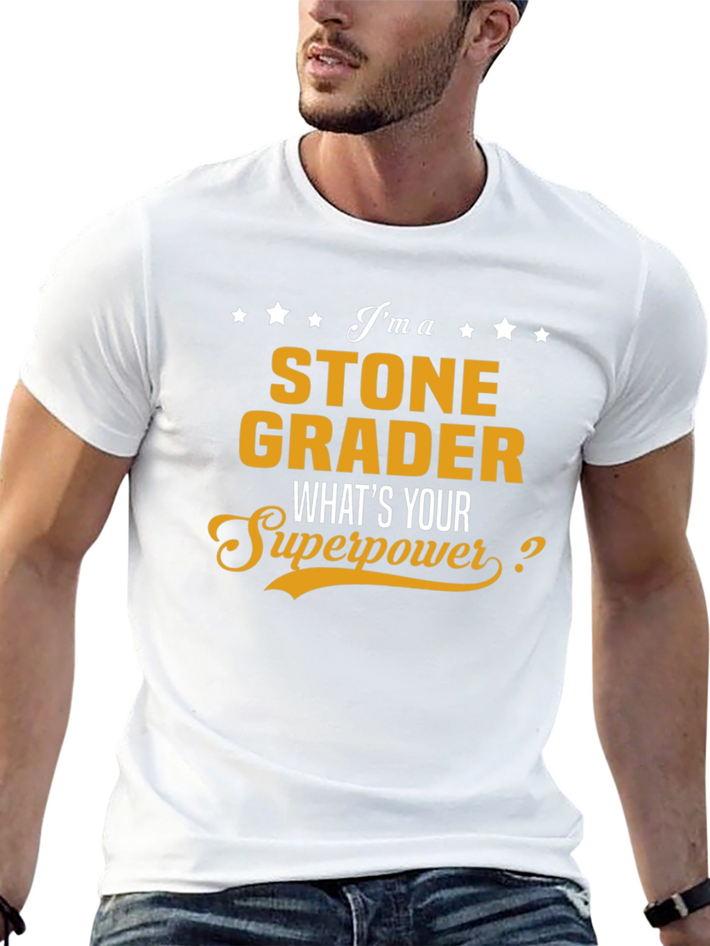 Stone Grader Superpower T-Shirt - Funny Job Gift