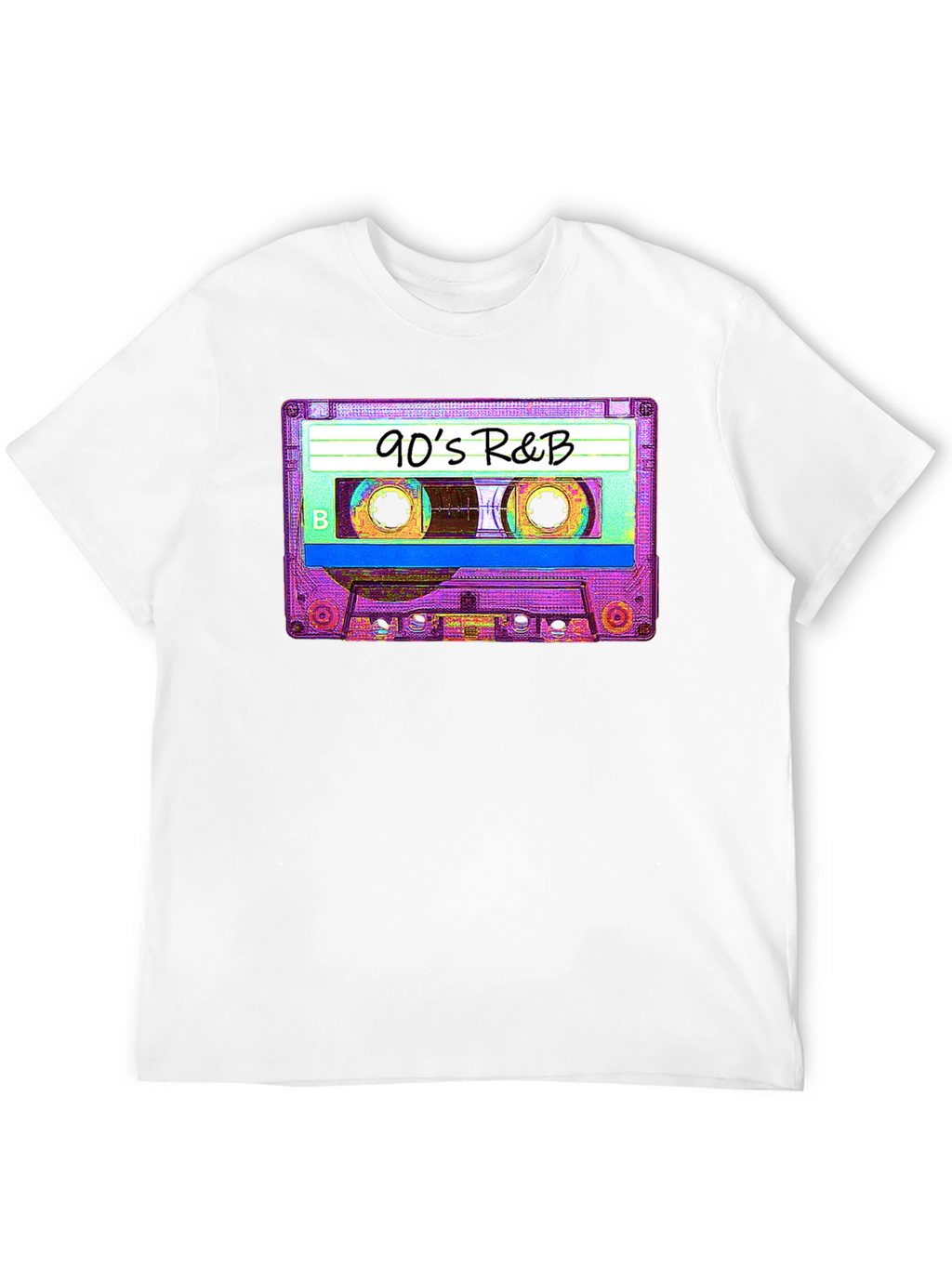 90s R&B Cassette Tape Graphic Tee - Black