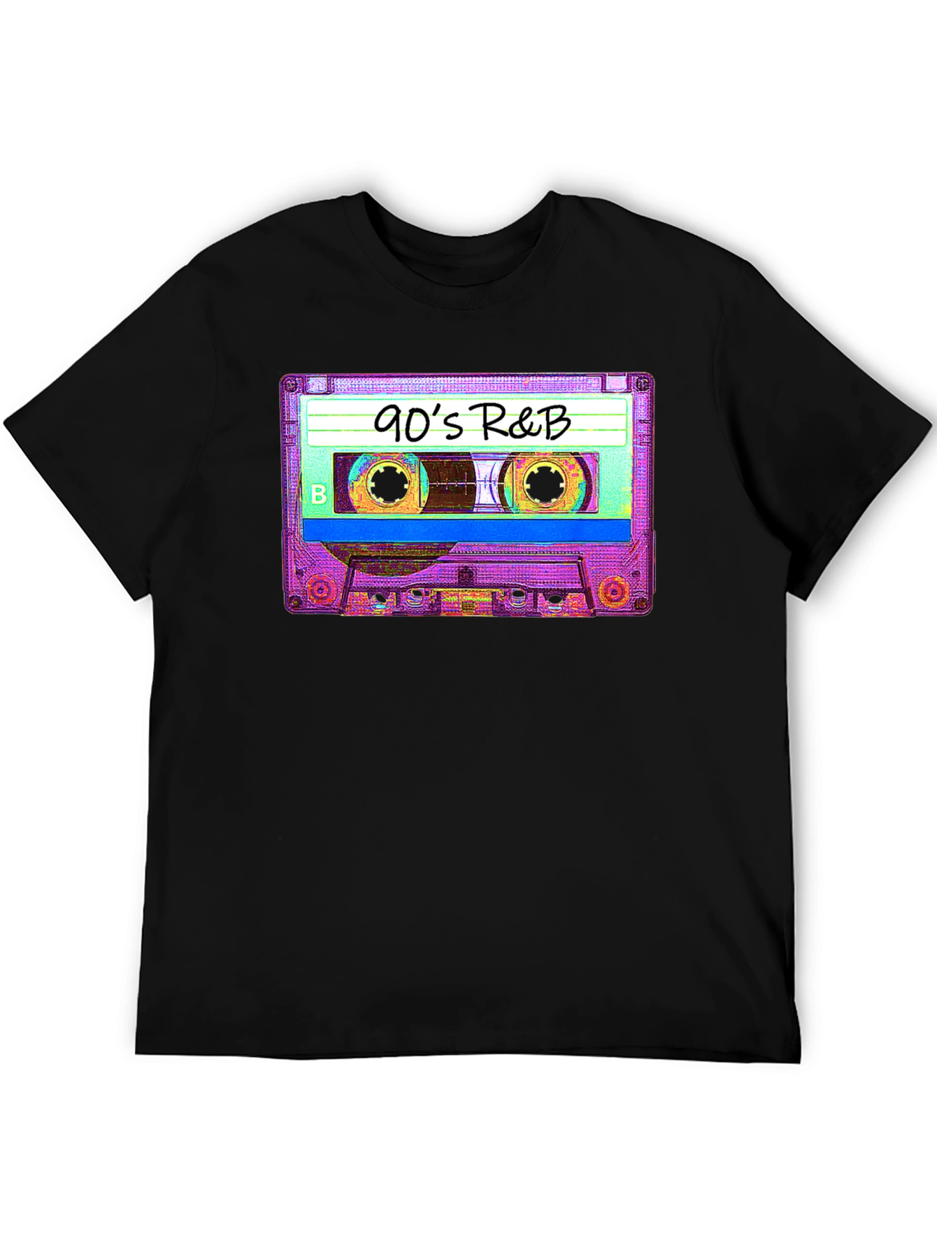 90s R&B Cassette Tape Graphic Tee - Black