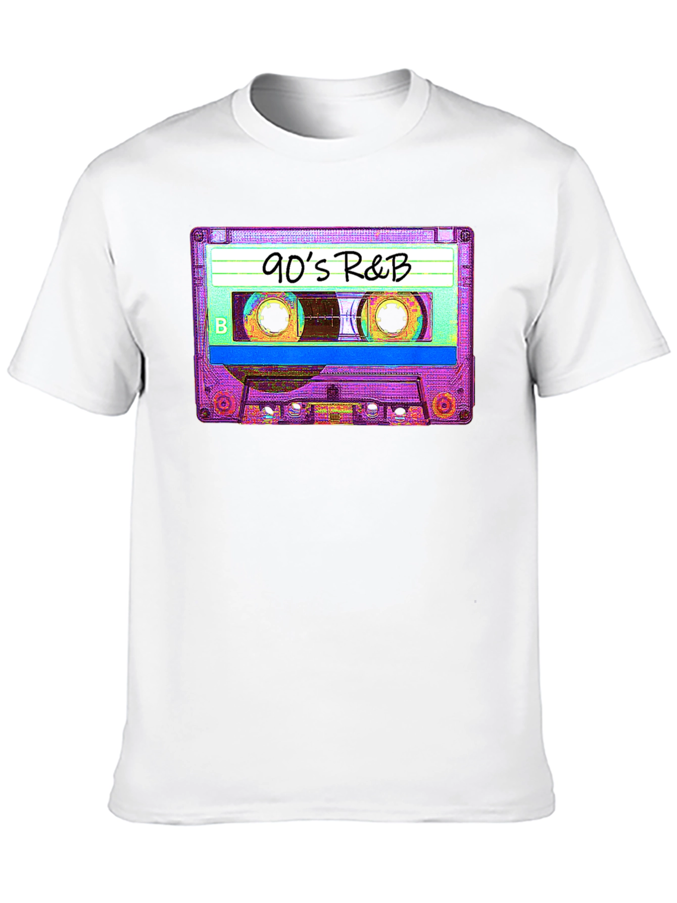 90s R&B Cassette Tape Graphic Tee - Black