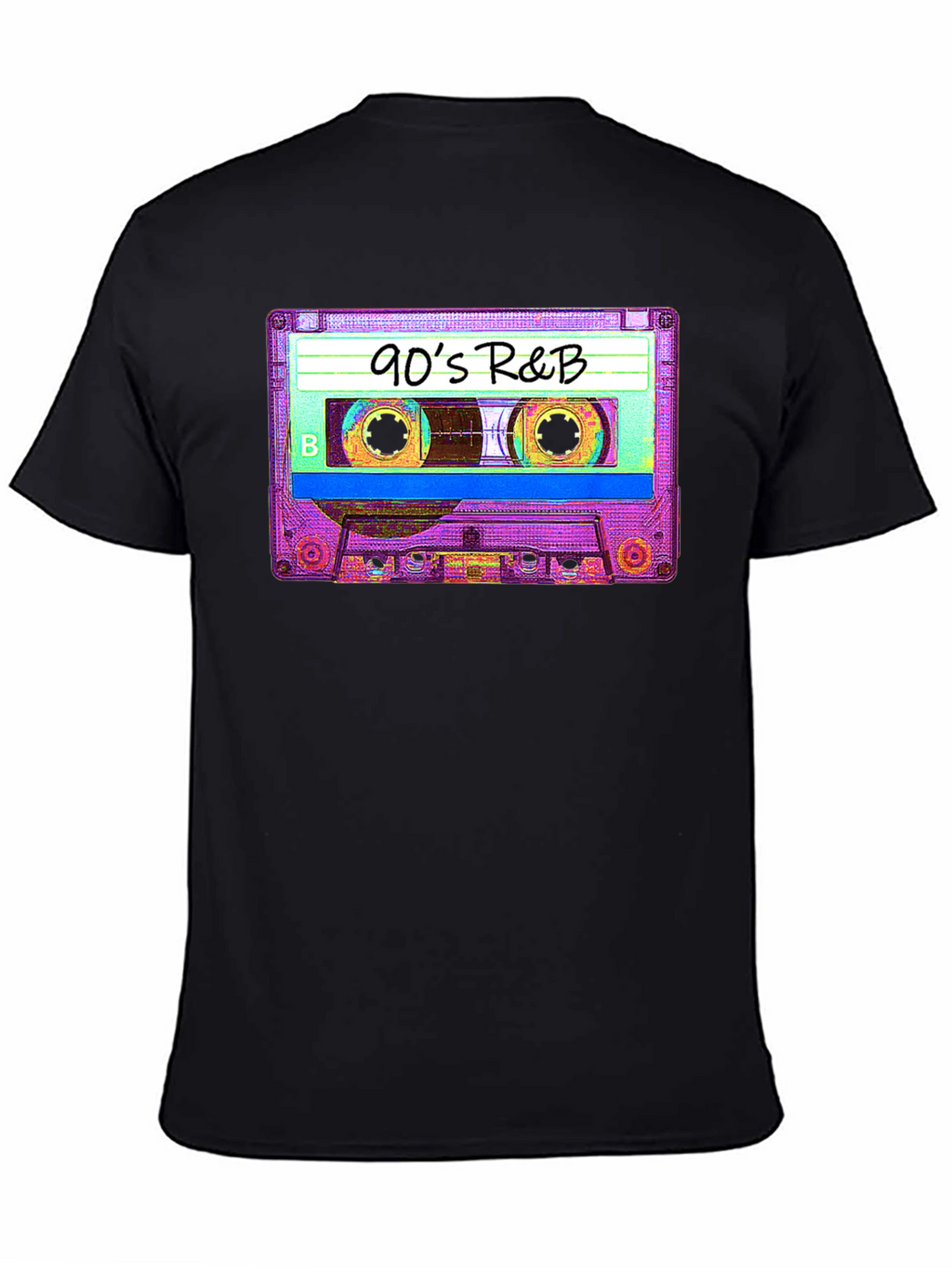 90s R&B Cassette Tape Graphic Tee - Black