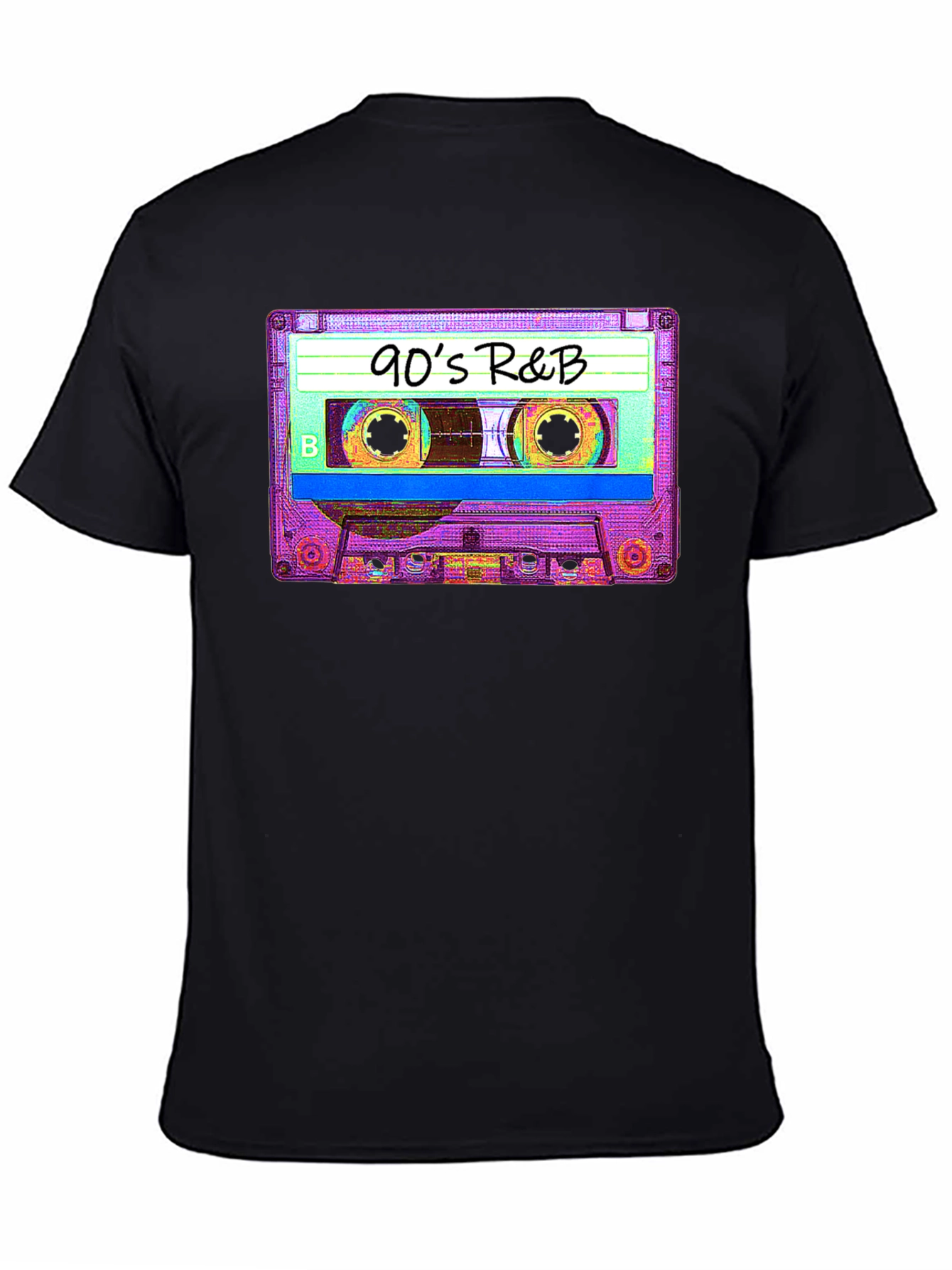 90s R&B Cassette Tape Graphic Tee - Black