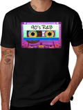 90s R&B Cassette Tape Graphic Tee - Black