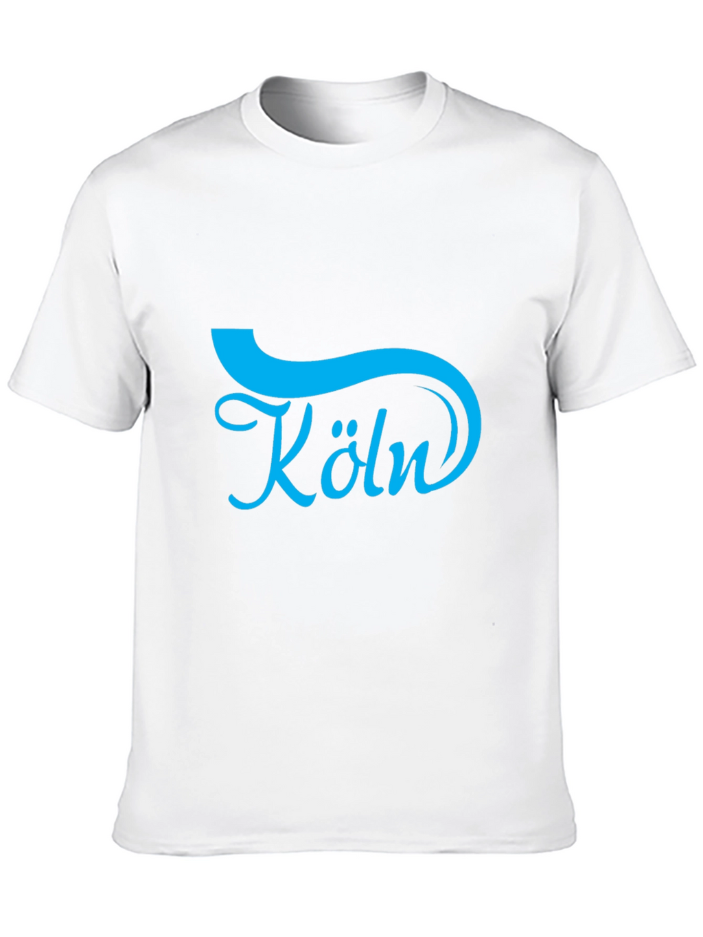 Cologne Blue Graphic Black T-Shirt