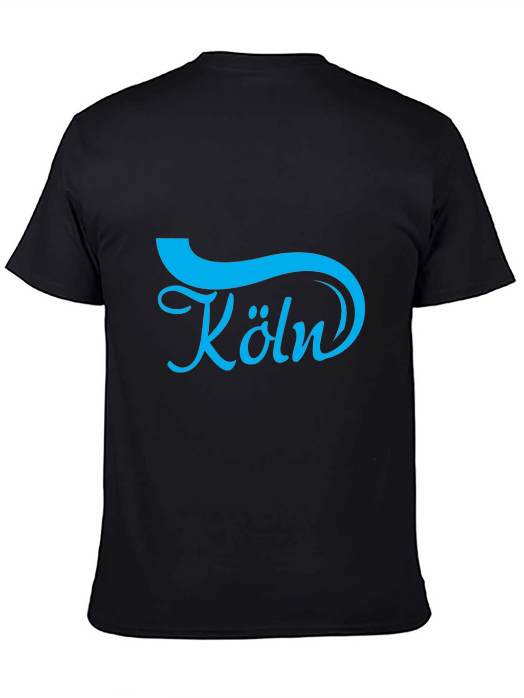Cologne Blue Graphic Black T-Shirt