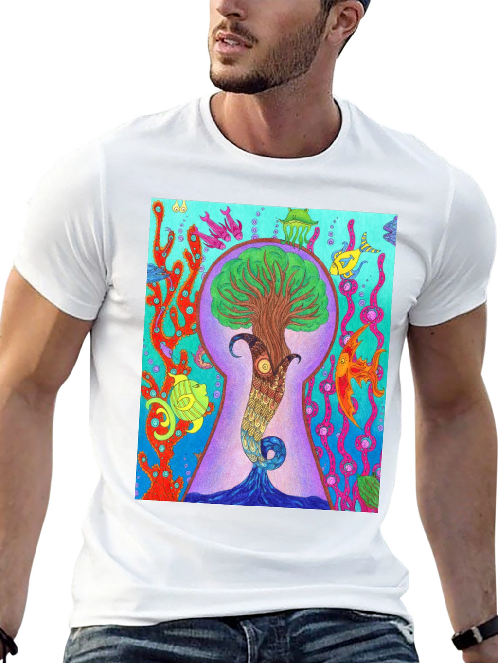 Ocean Tree Portal Graphic Tee