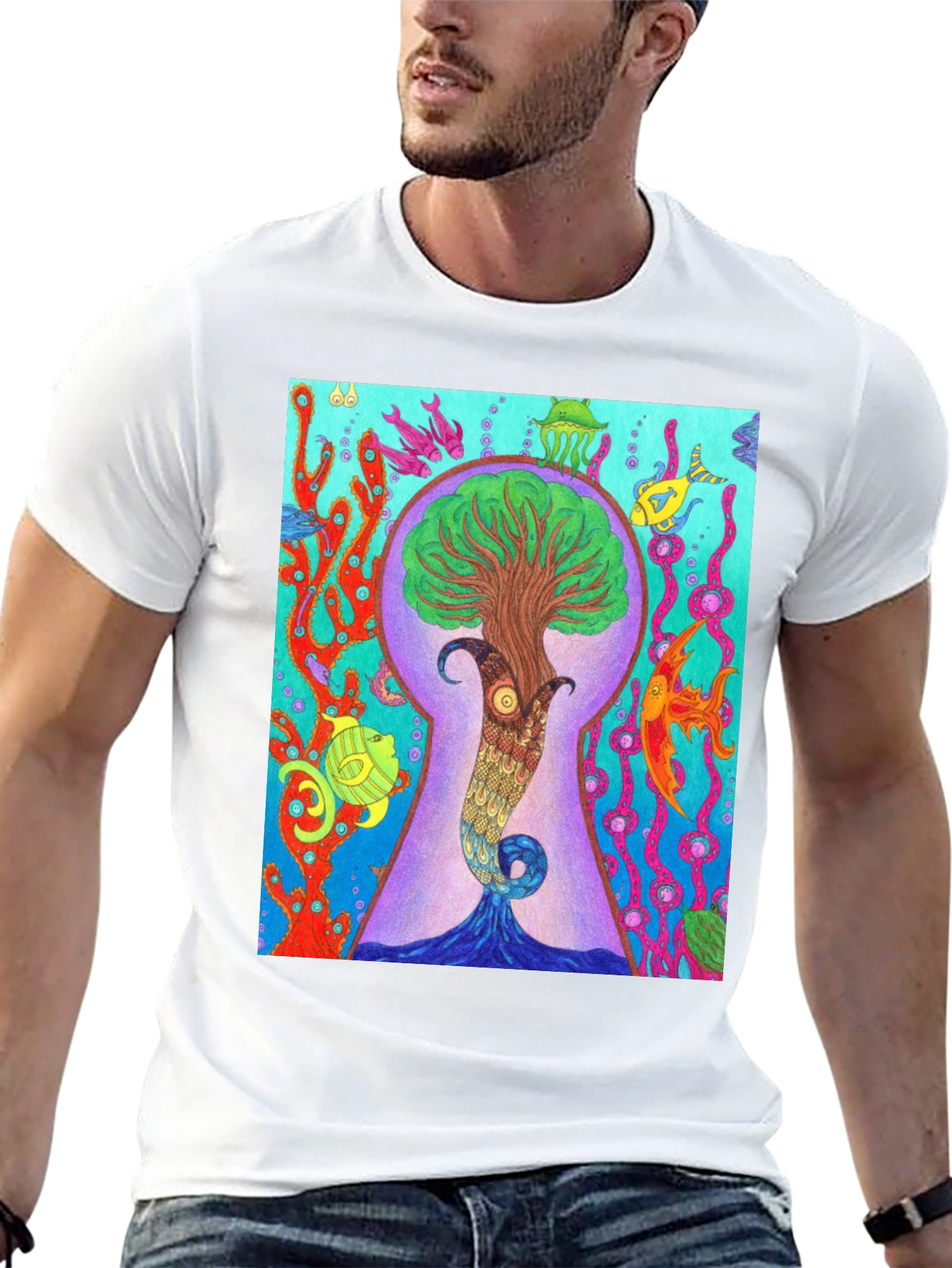 Ocean Tree Portal Graphic Tee
