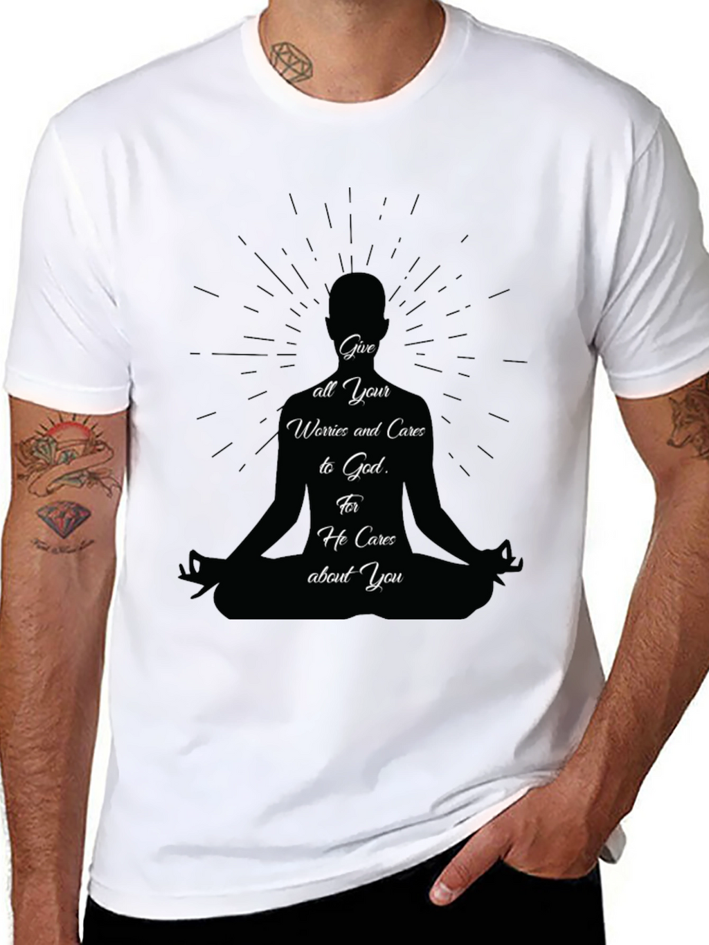Meditative T-Shirt: Give Worries to God Tee