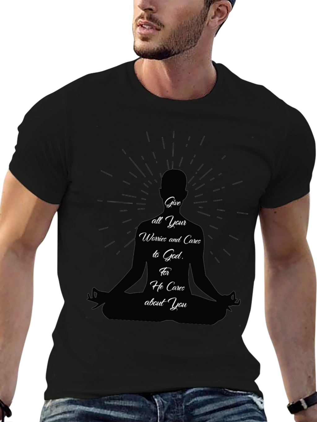Meditative T-Shirt: Give Worries to God Tee