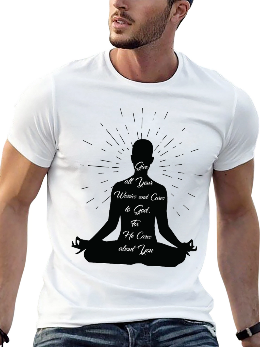 Meditative T-Shirt: Give Worries to God Tee
