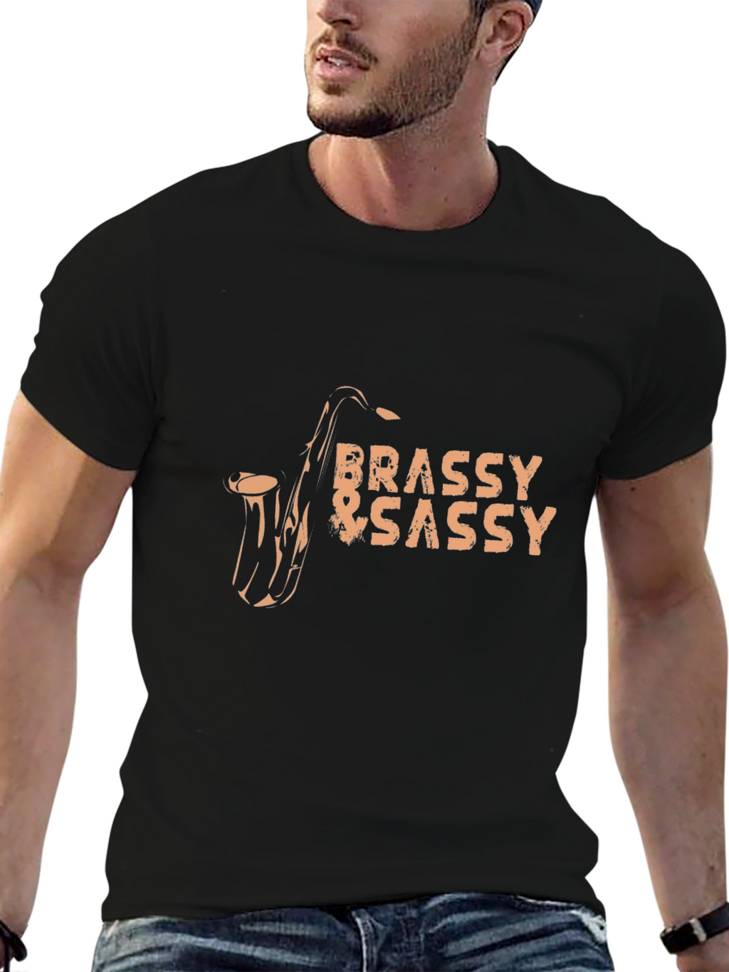 Brassy and Sassy Saxophone Graphic Tee