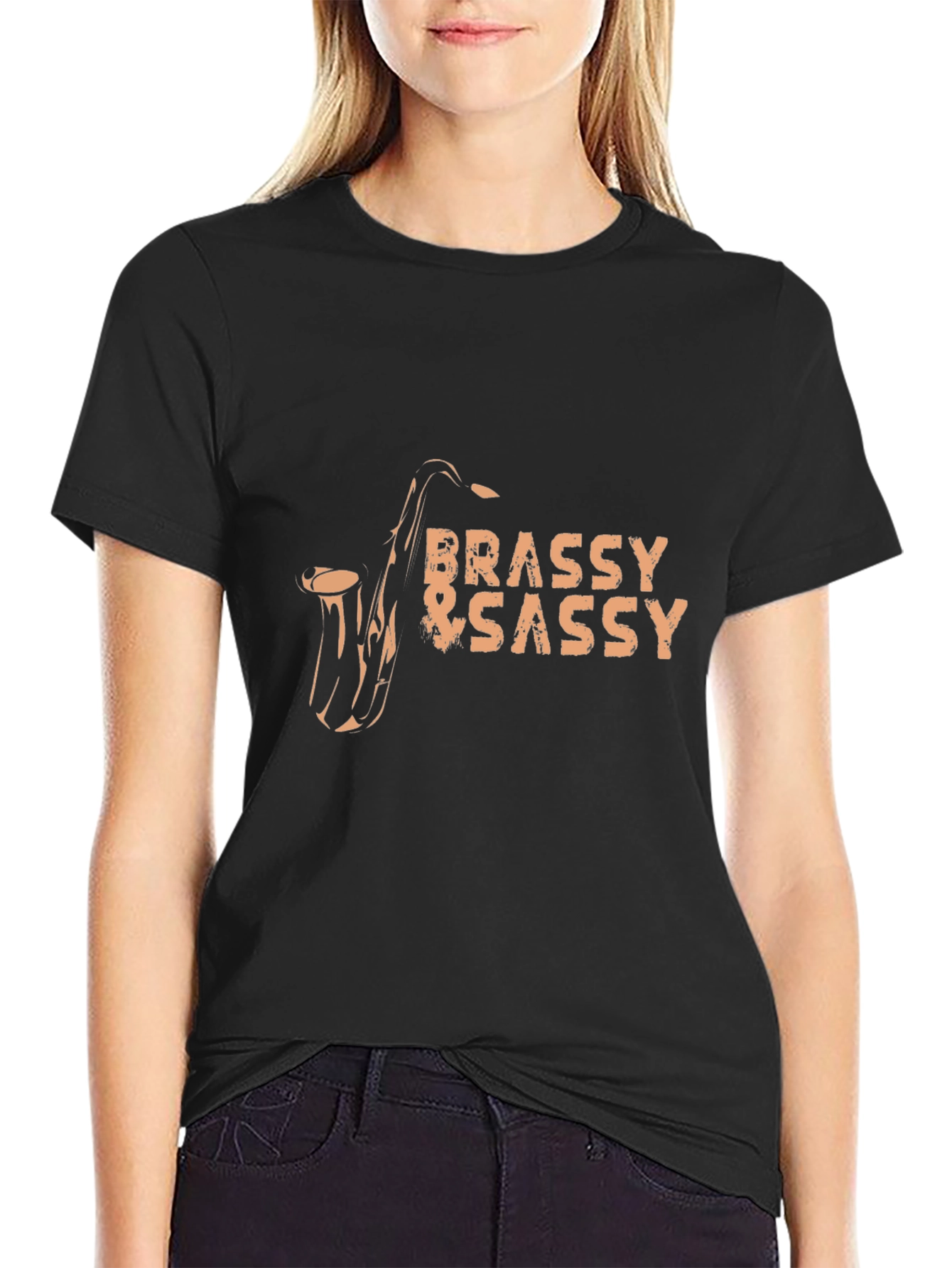 Brassy and Sassy Saxophone Graphic Tee