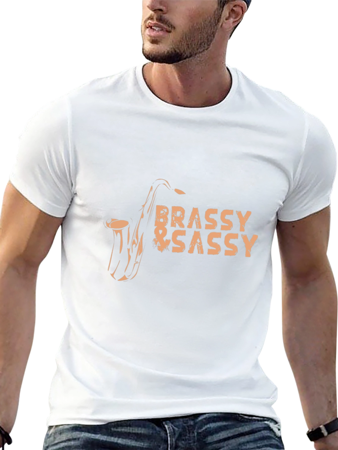 Brassy and Sassy Saxophone Graphic Tee