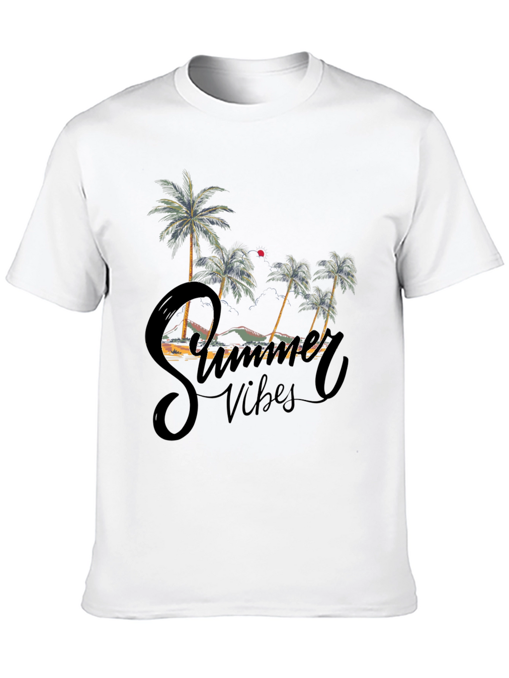 Summer Vibes Graphic Tee - Black