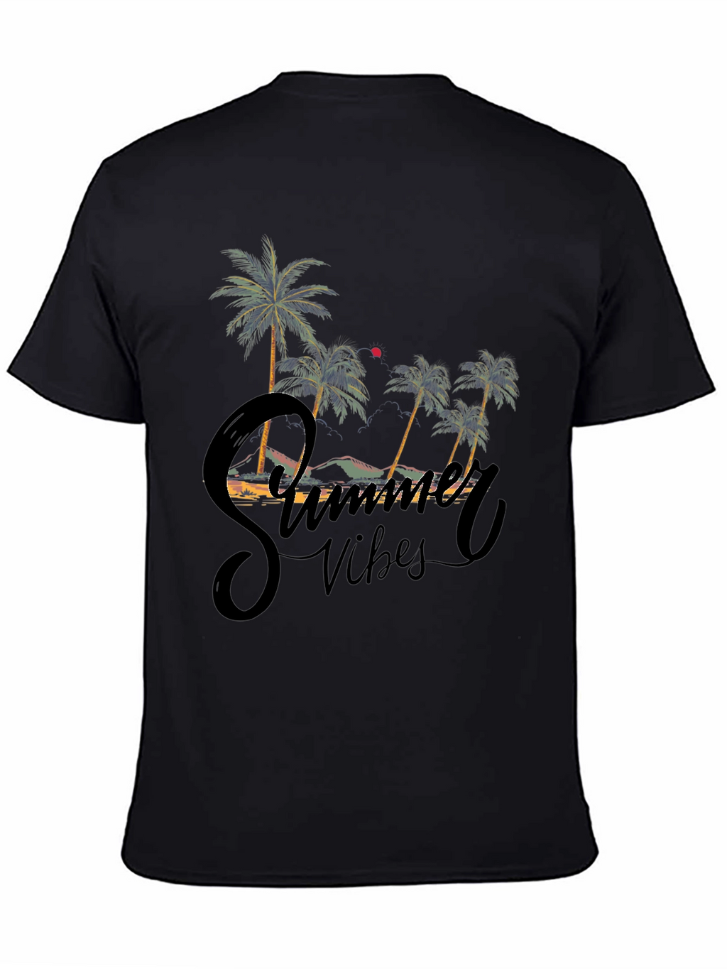 Summer Vibes Graphic Tee - Black