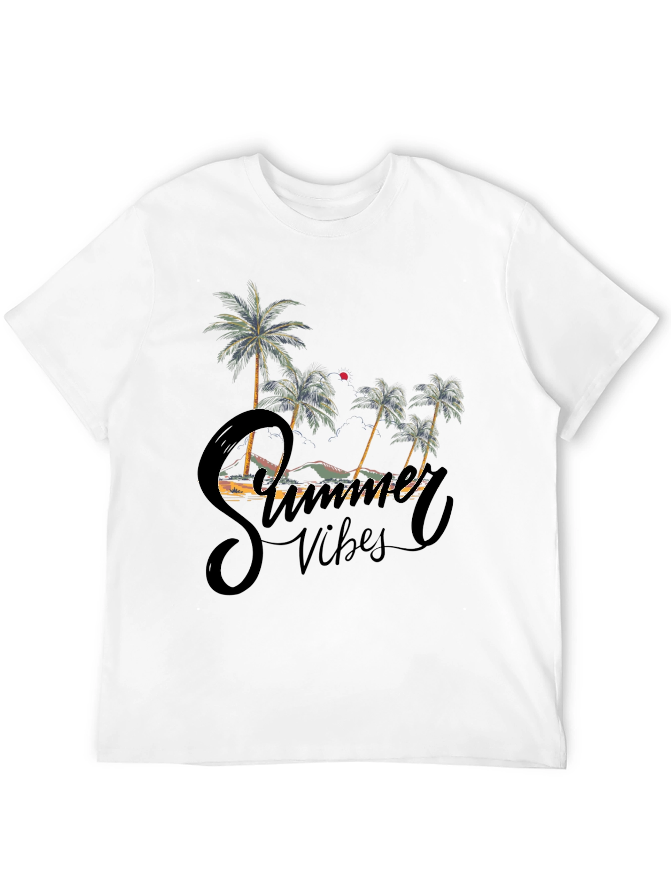 Summer Vibes Graphic Tee - Black