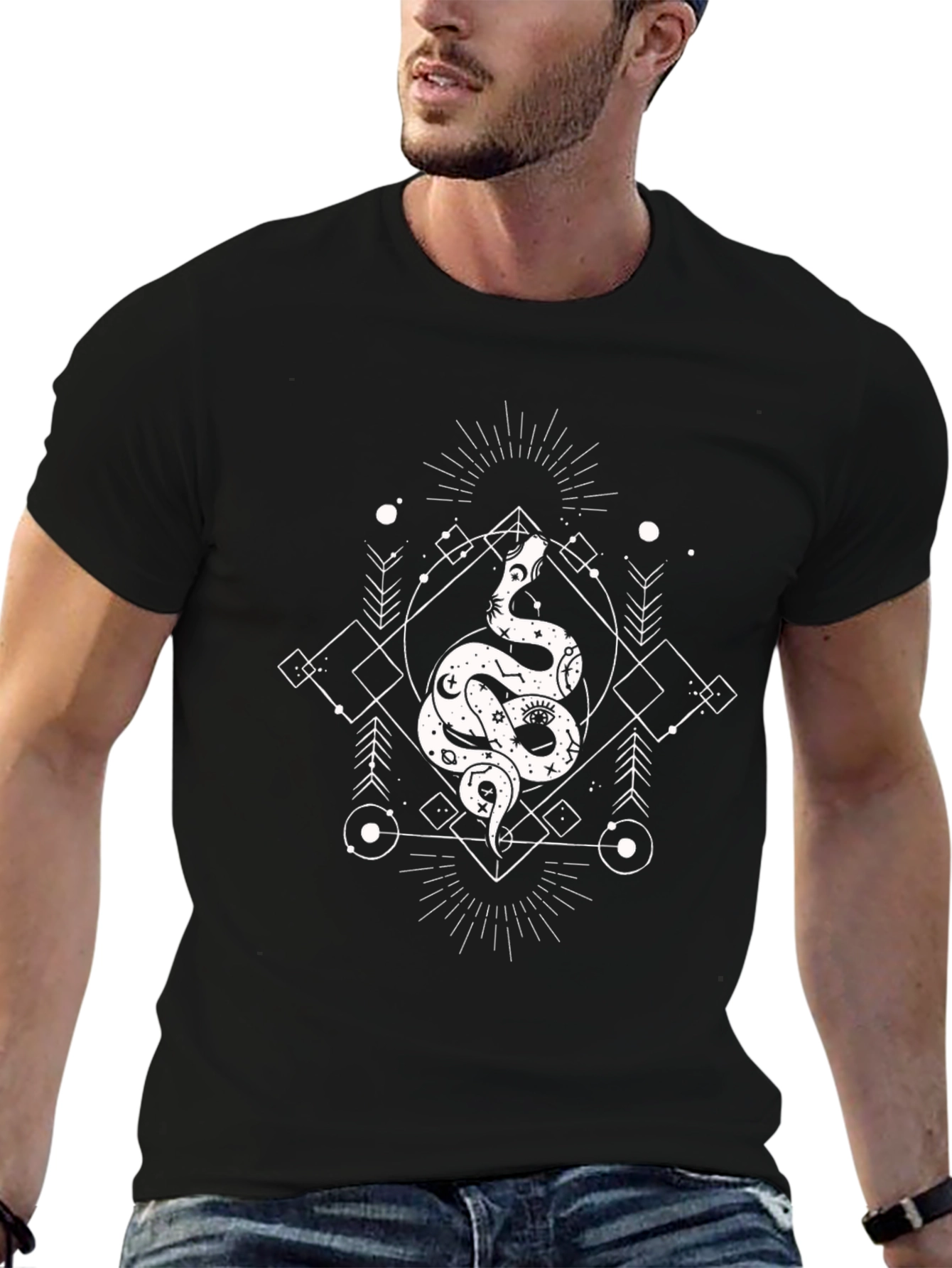 Mystic Snake Graphic Tee - Occult Style