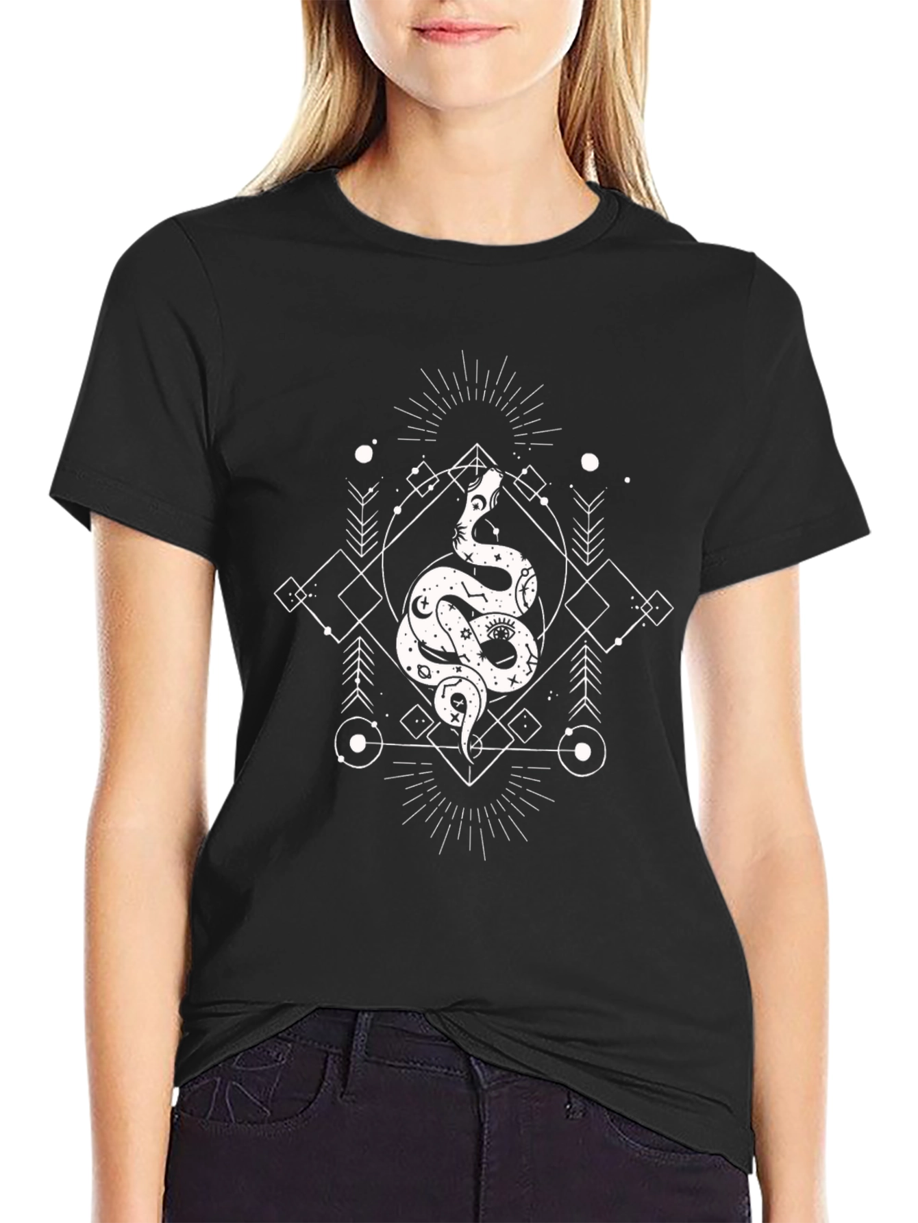 Mystic Snake Graphic Tee - Occult Style