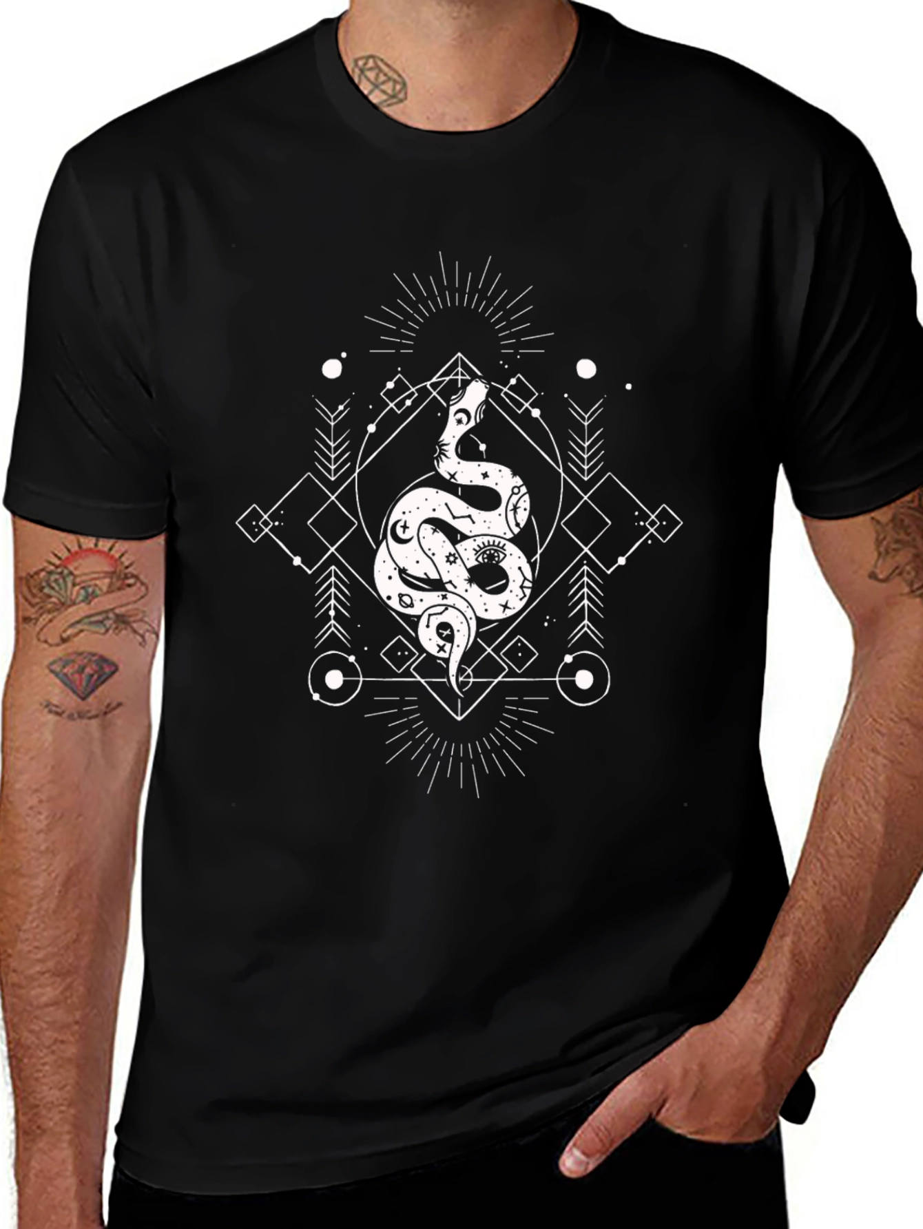 Mystic Snake Graphic Tee - Occult Style