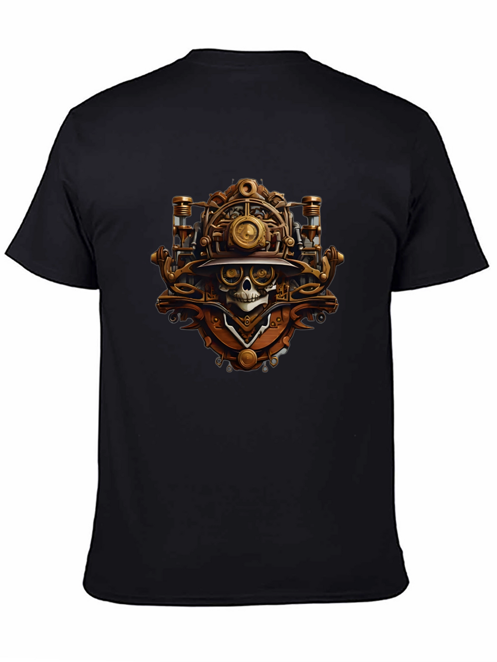 Steampunk Skull Graphic T-Shirt
