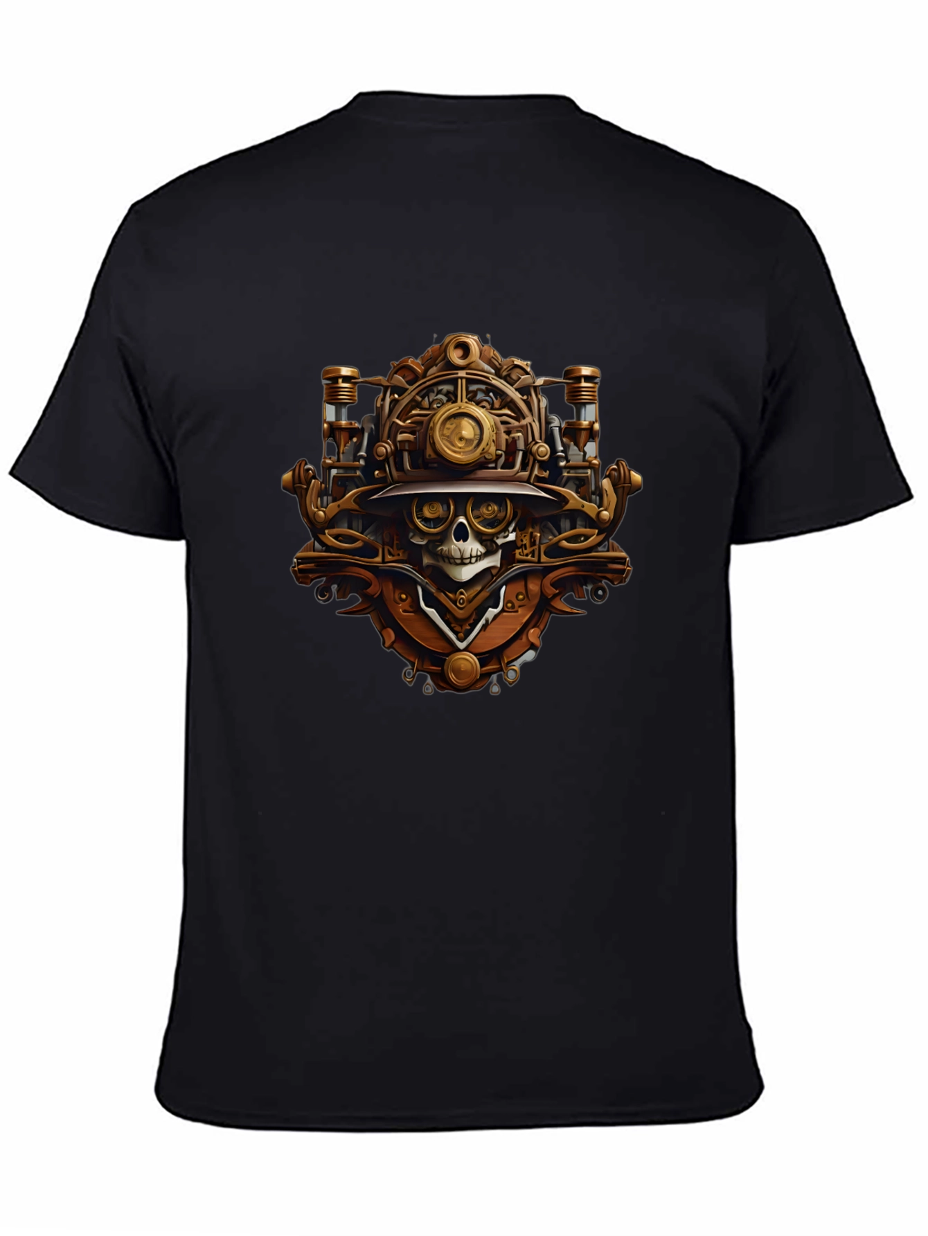 Steampunk Skull Graphic T-Shirt
