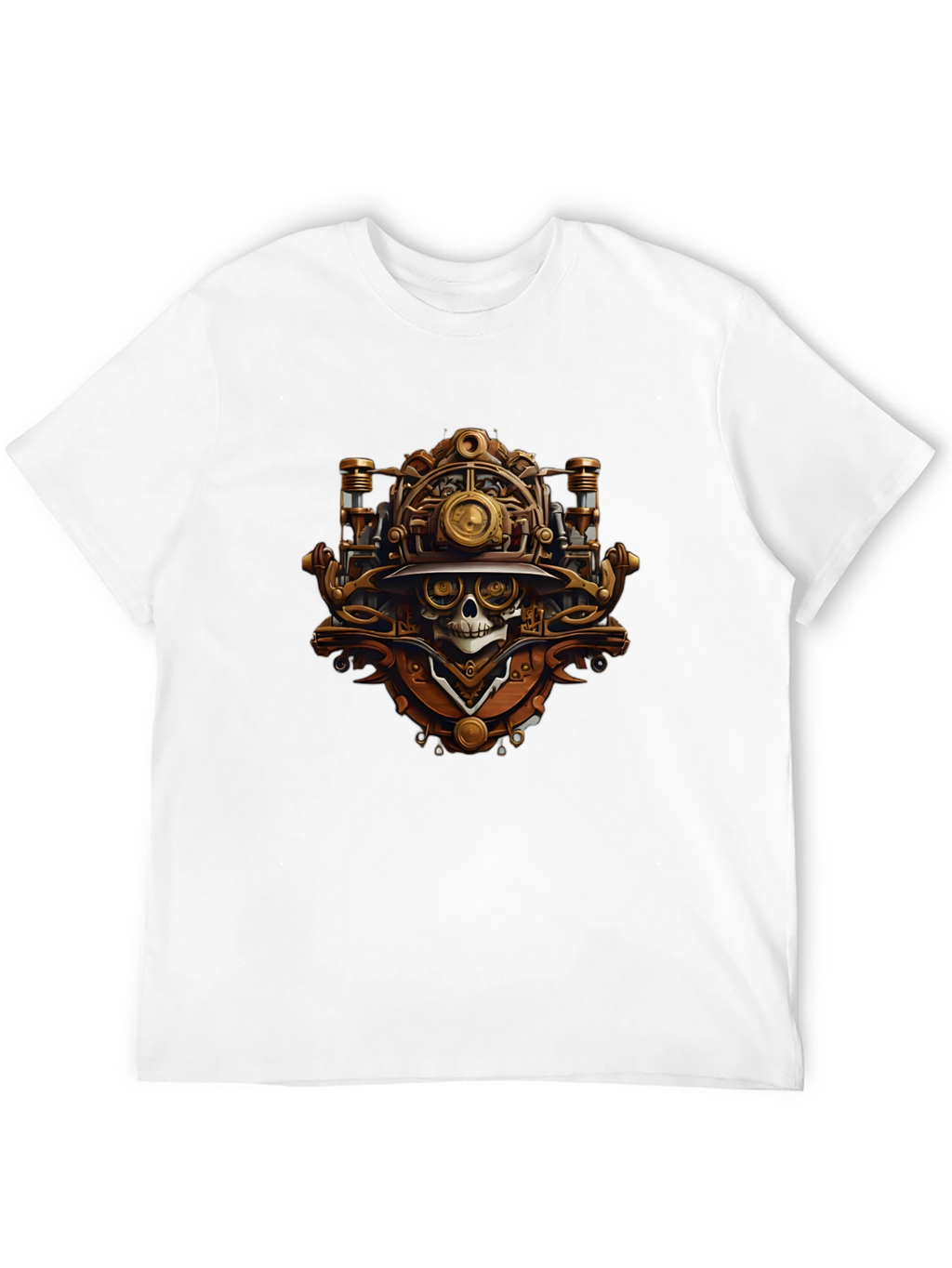Steampunk Skull Graphic T-Shirt