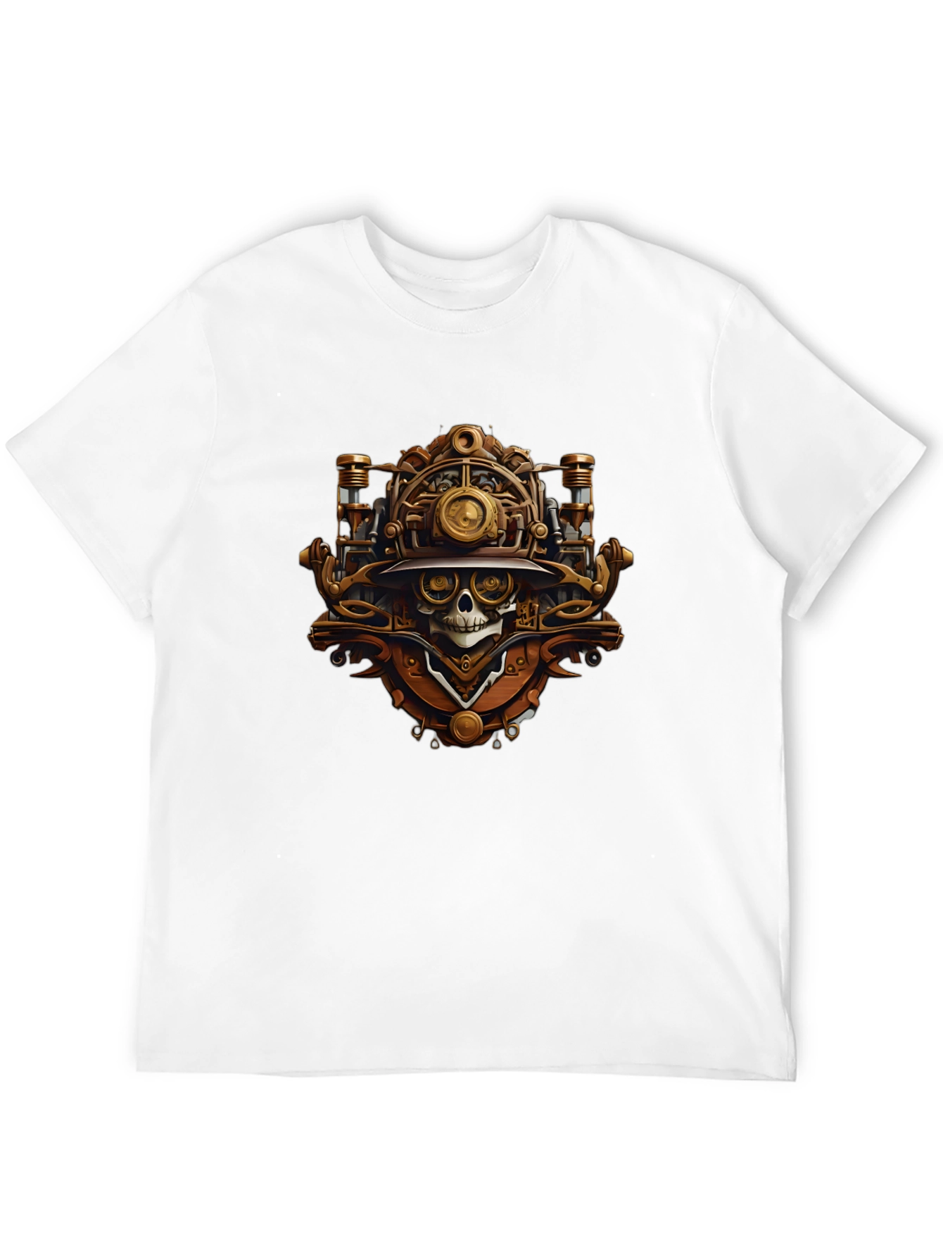 Steampunk Skull Graphic T-Shirt