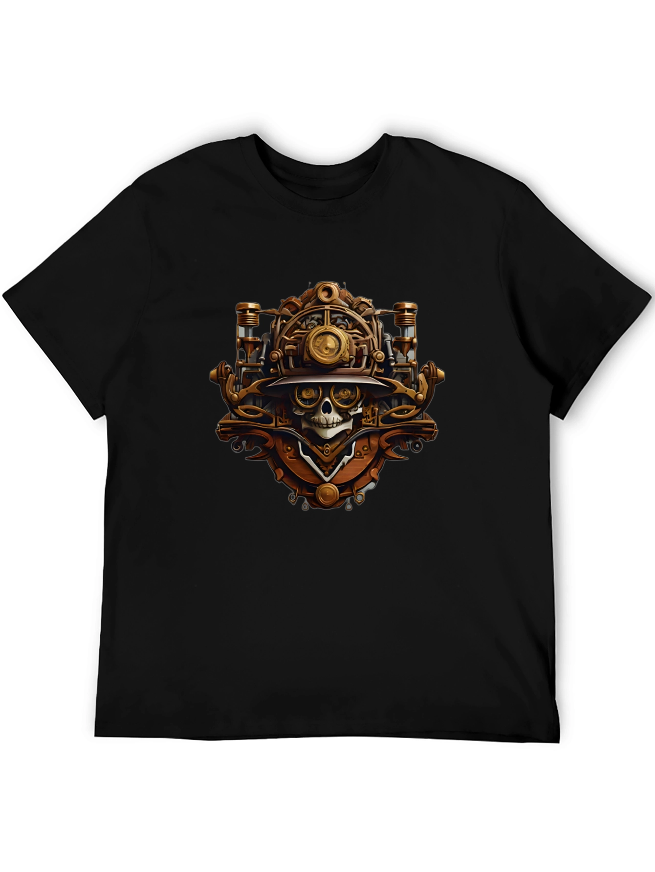 Steampunk Skull Graphic T-Shirt