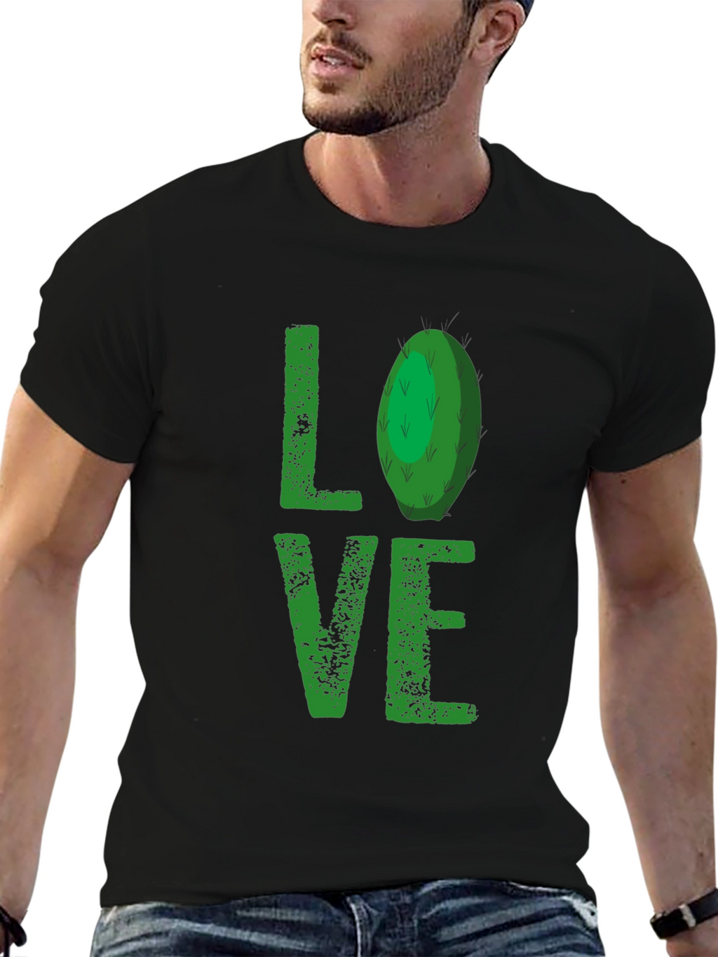 Cactus Love T-Shirt - Green Print