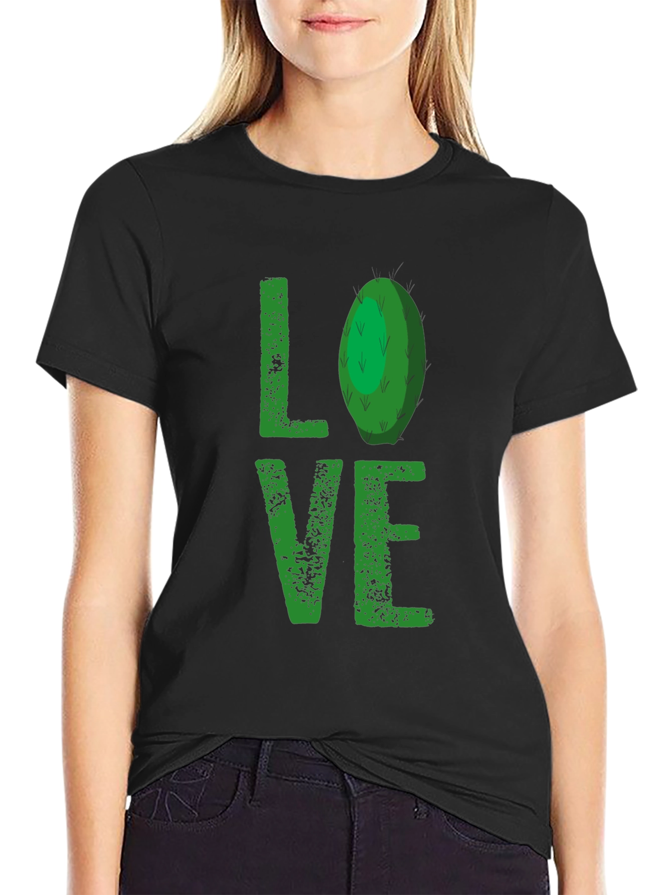 Cactus Love T-Shirt - Green Print