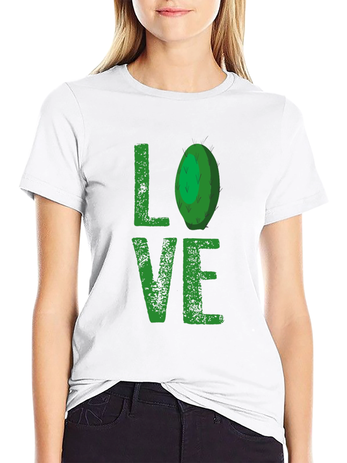 Cactus Love T-Shirt - Green Print
