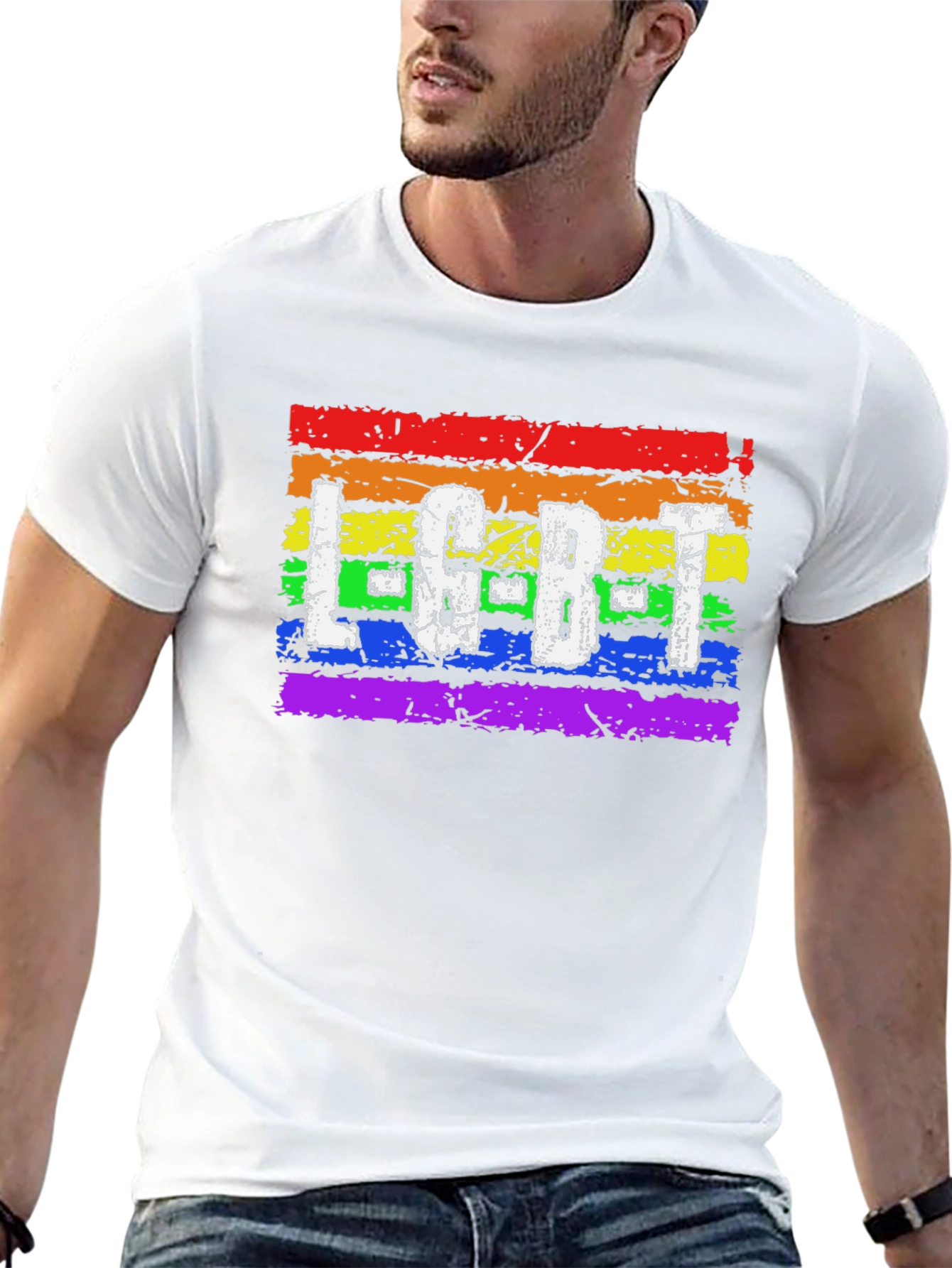 LGBT Pride T-Shirt - Rainbow Design