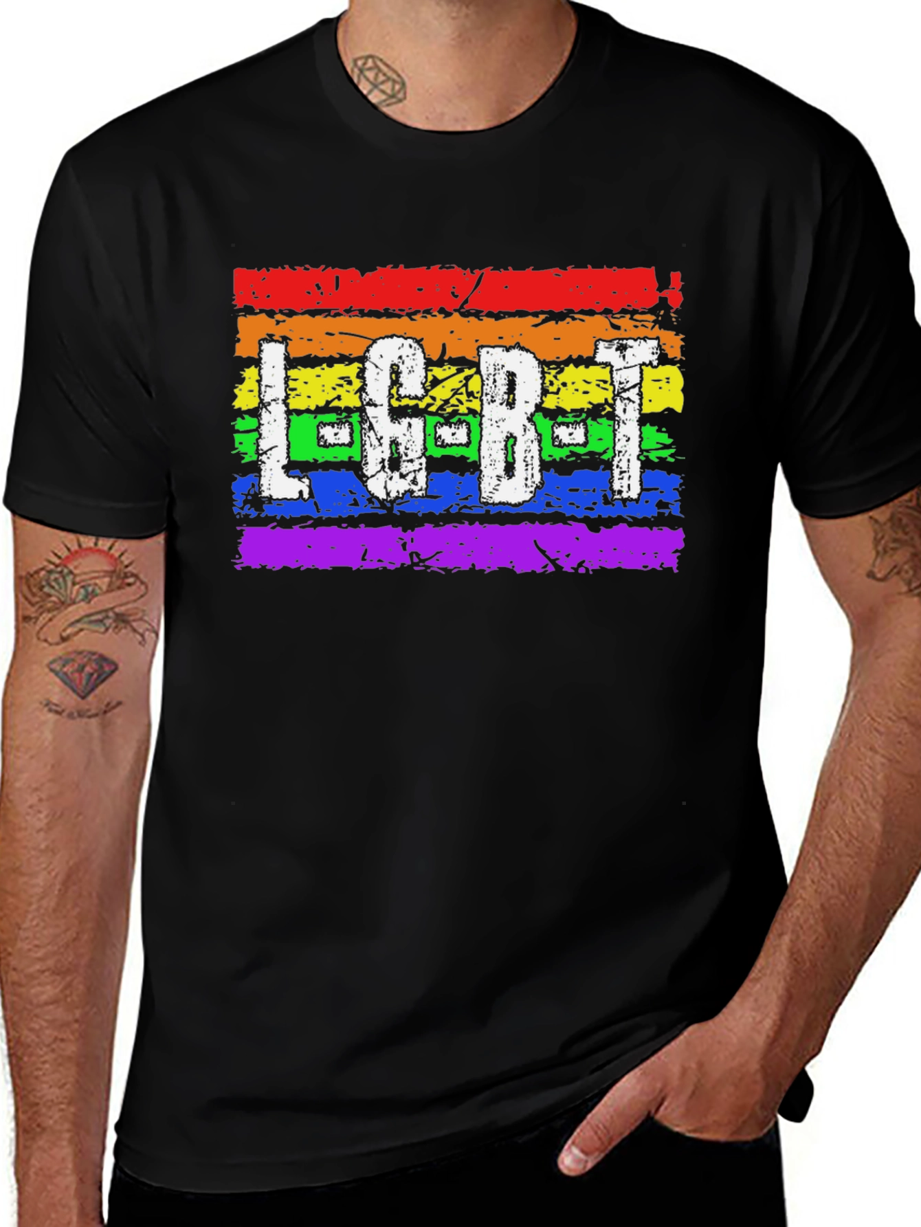 LGBT Pride T-Shirt - Rainbow Design
