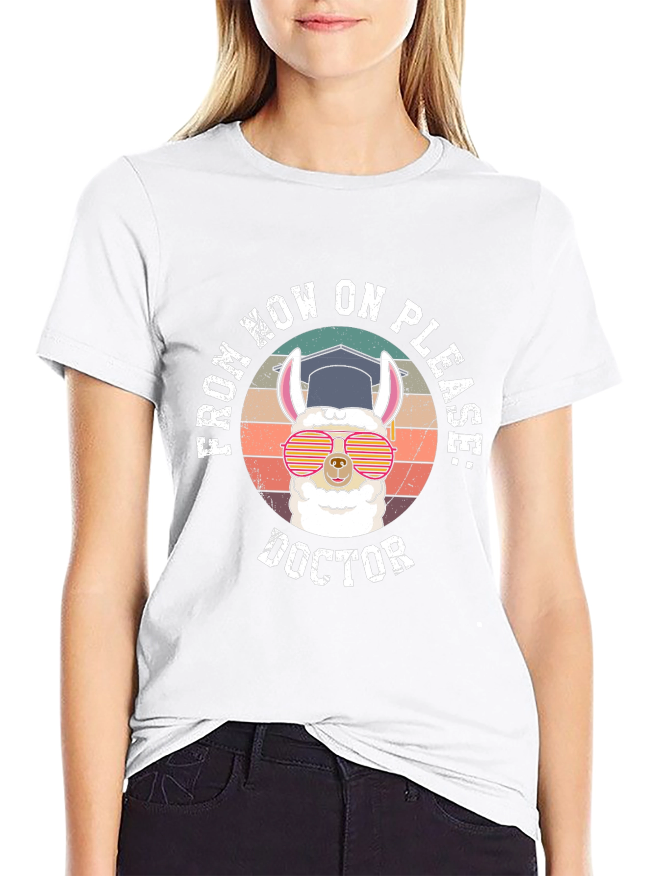 Doctor Llama Graphic Tee - Funny Graduation Gift