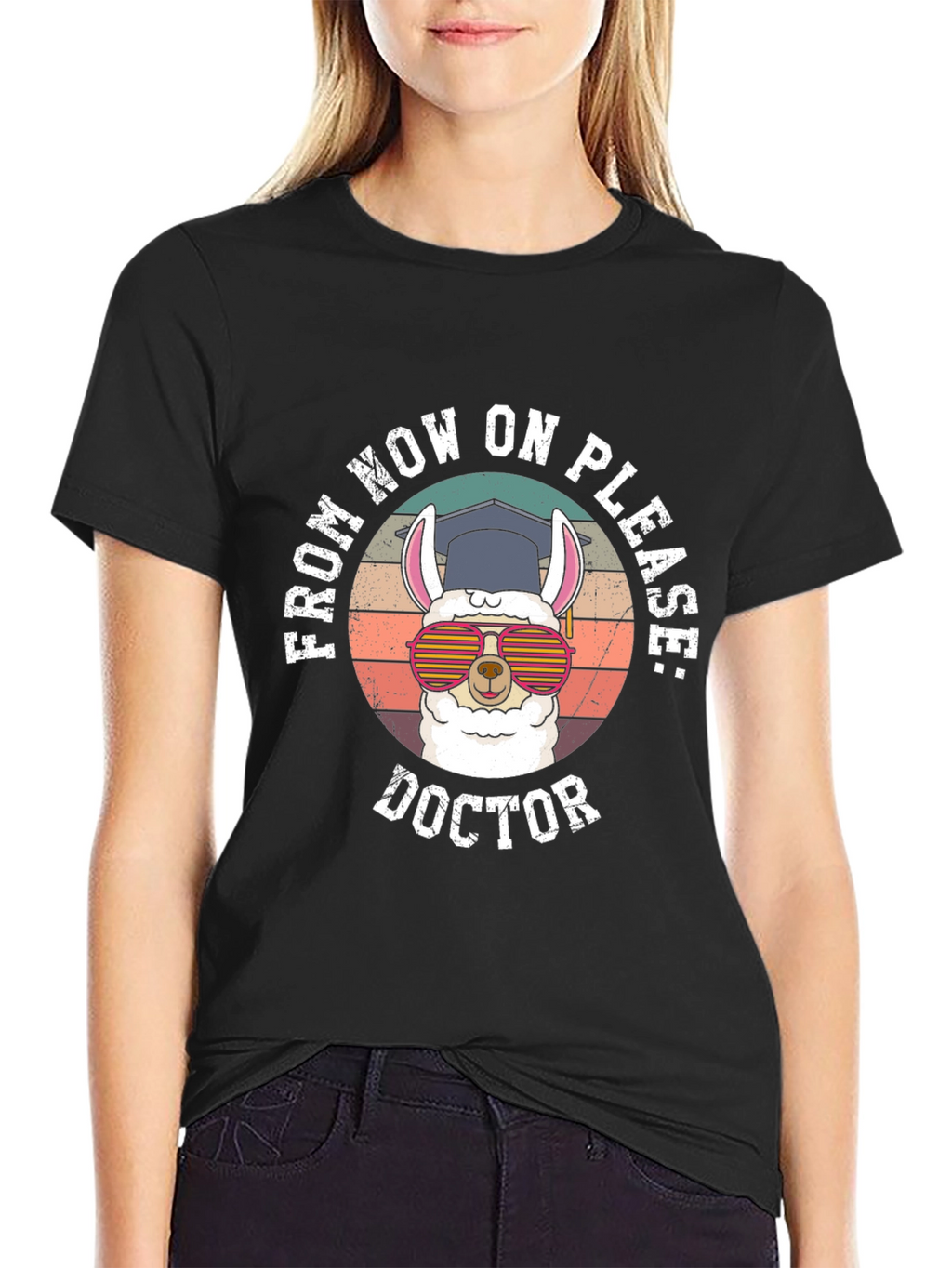 Doctor Llama Graphic Tee - Funny Graduation Gift