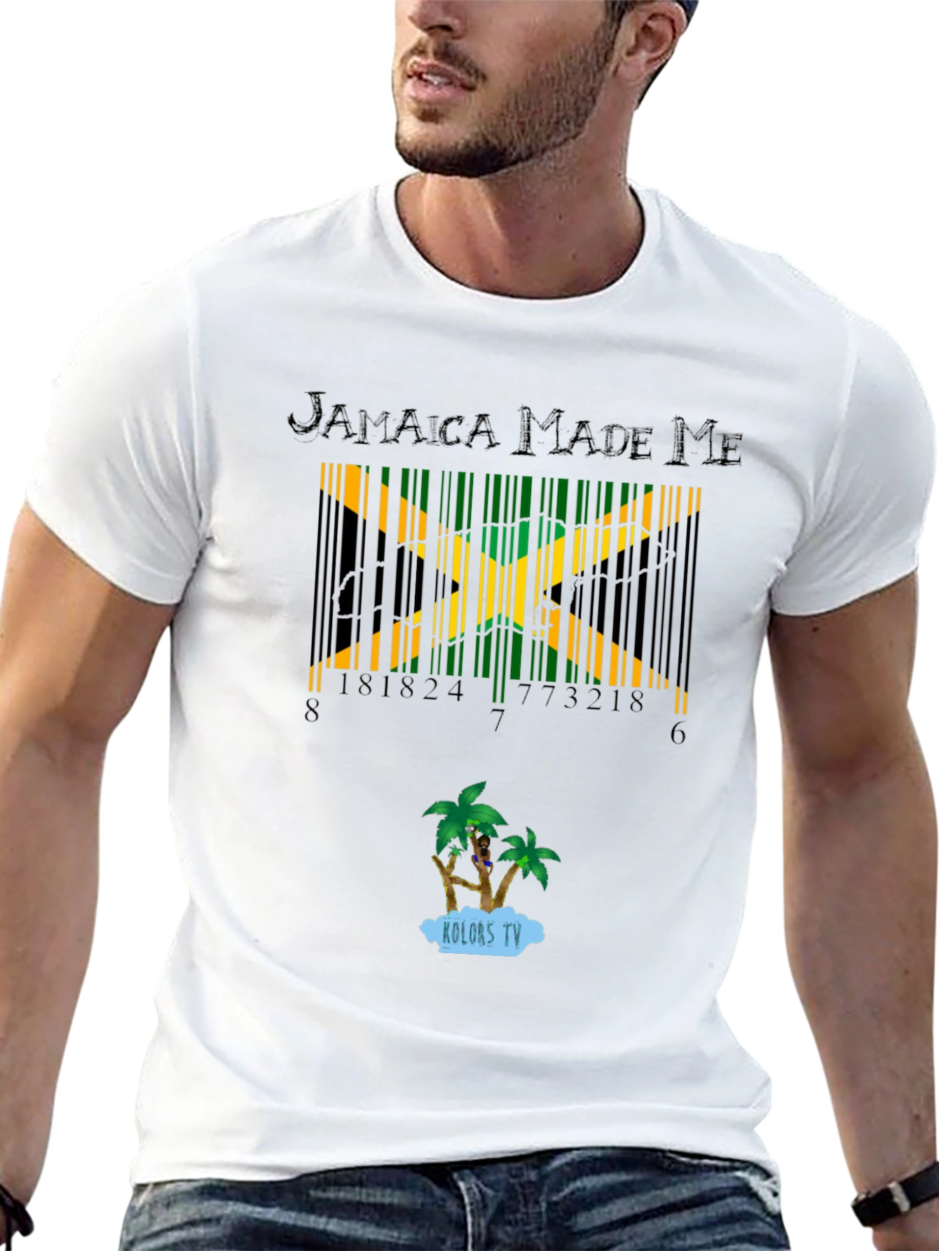 Jamaica Made Me Barcode T-Shirt