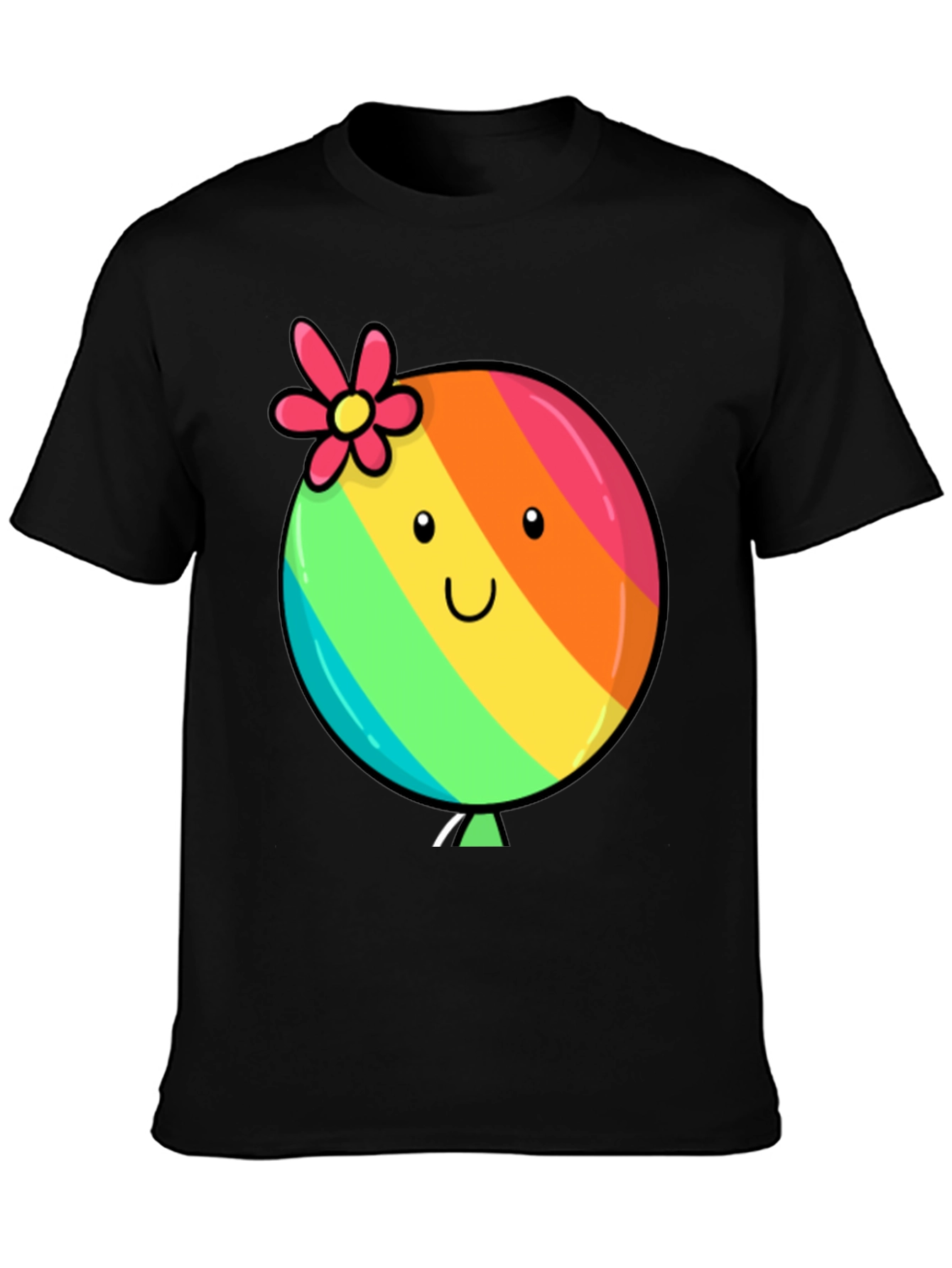 Rainbow Balloon Smile Graphic Tee